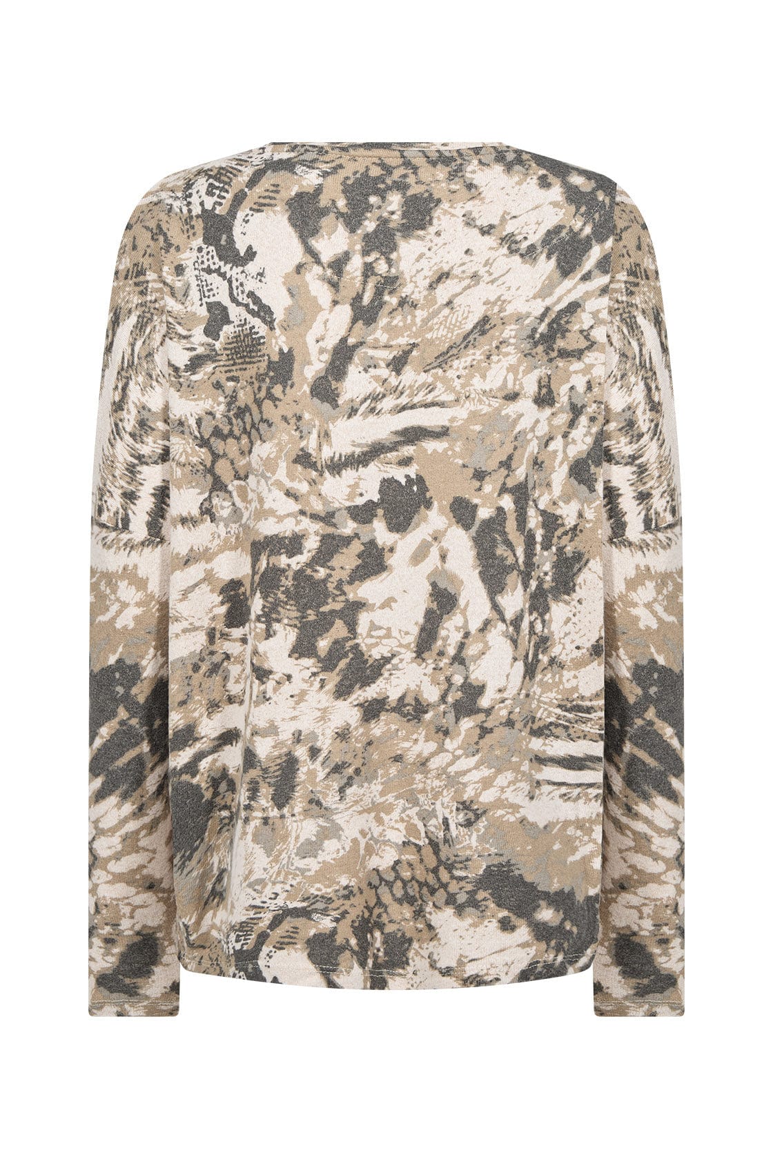 Biara Supersoft Patterned Jumper - Cream Melange Combi - Image 2