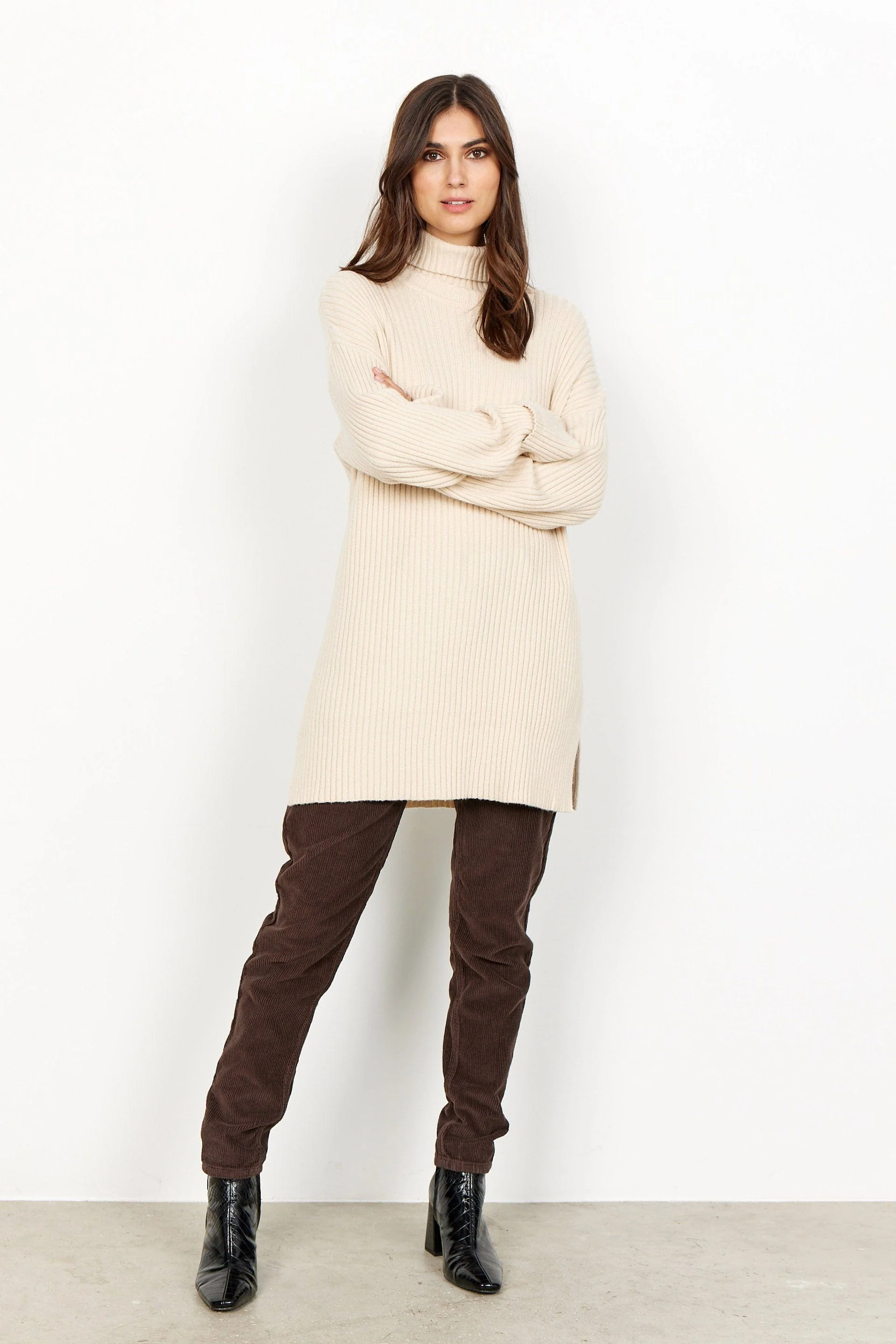 Blissa Longline Jumper - Cream - Image 3