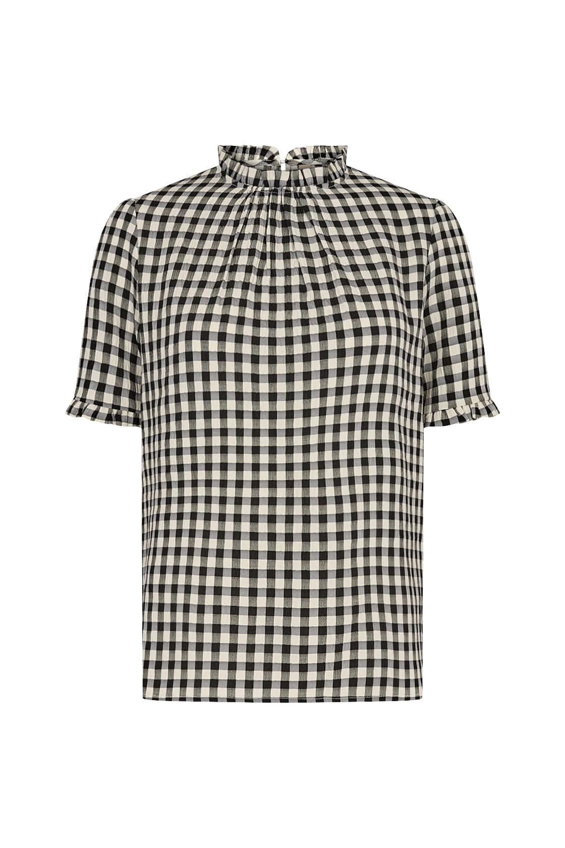 Canela Gingham Blouse - Black/White