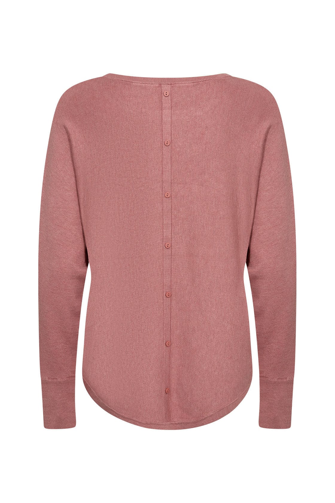Dollie Jumper with Button Detail - Blush Melange - Image 2
