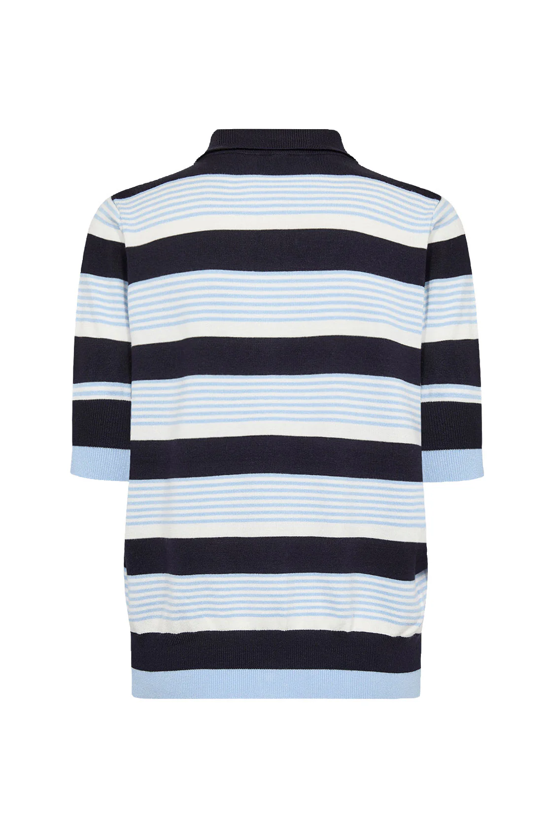 Dollie Striped Button Through Knit - Navy Combi - Image 6