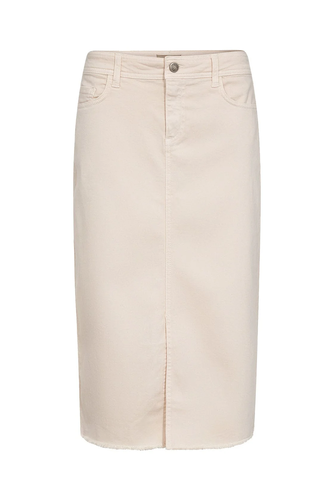 Erna Denim Midi Skirt - Cream