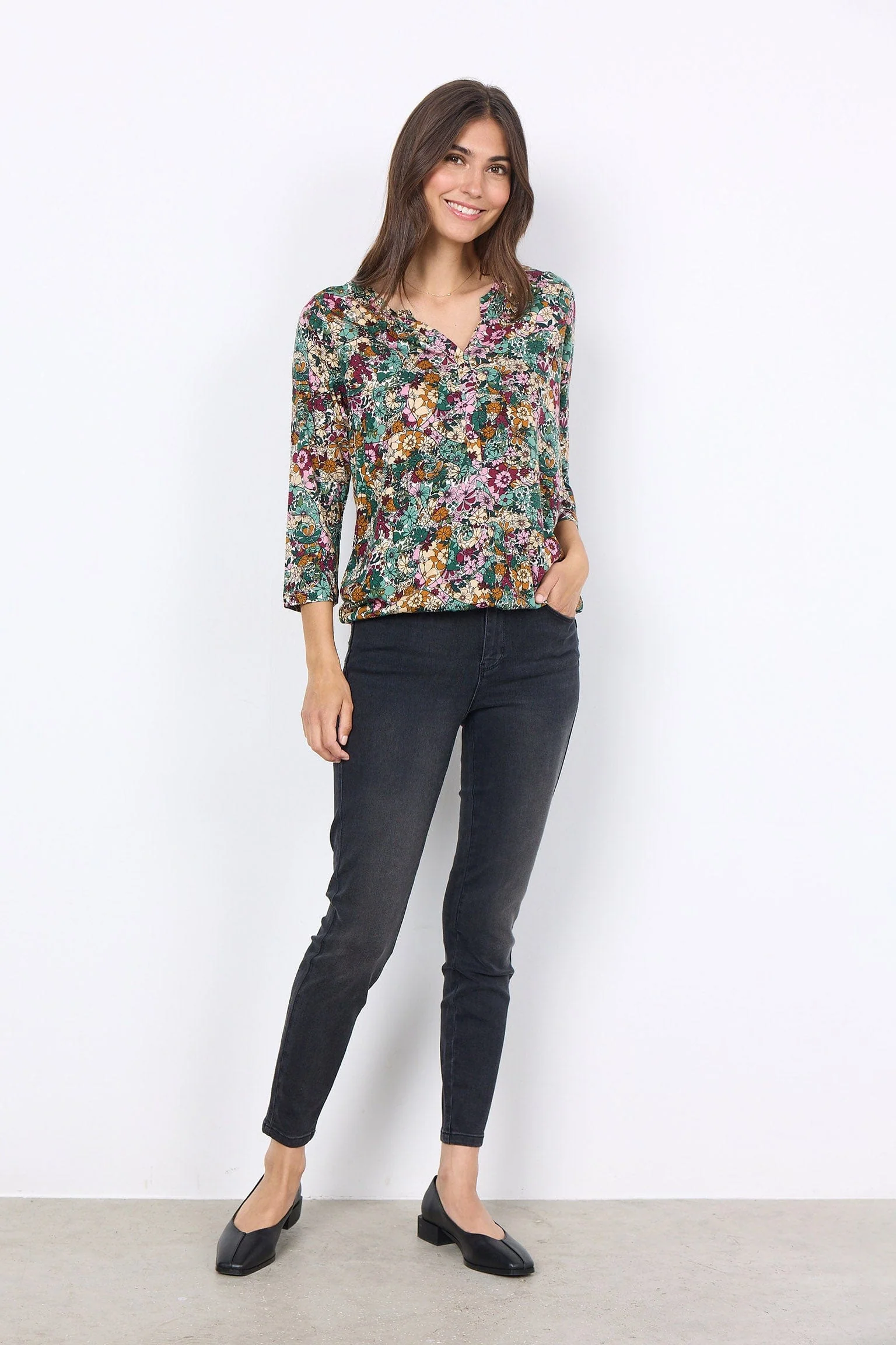 Felicity Top - Shady Green Combi - Image 4
