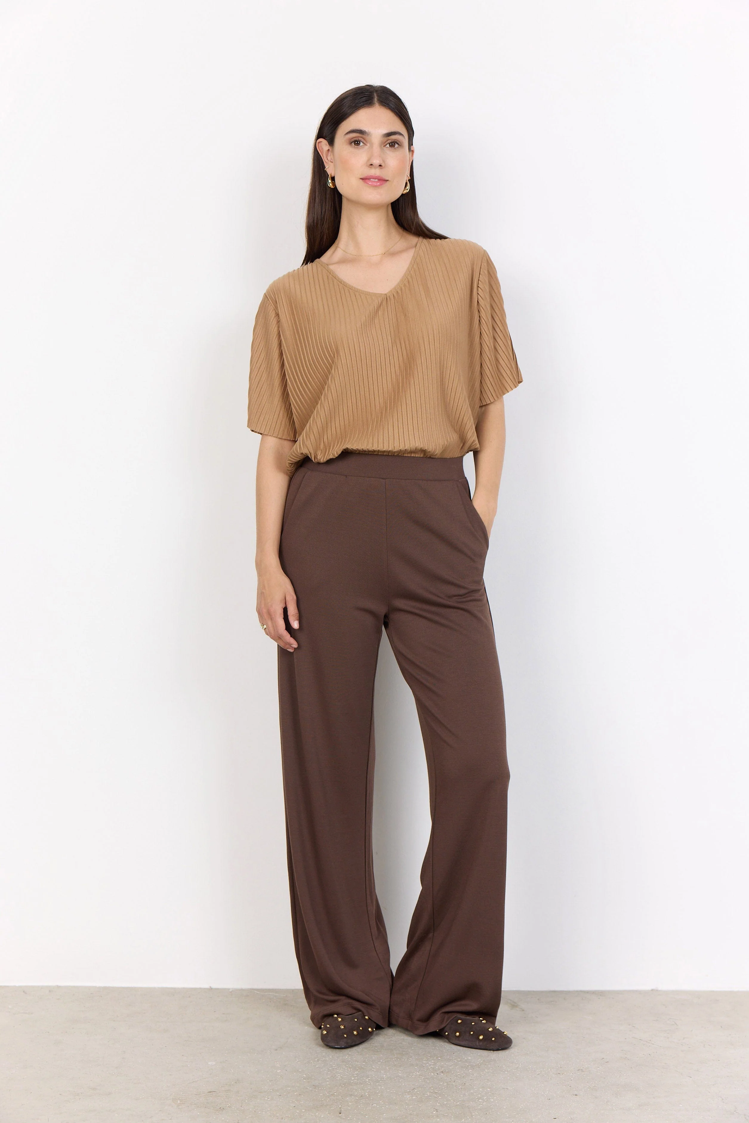 Felucca Modal Jersey Top - Hot Fudge - Image 8