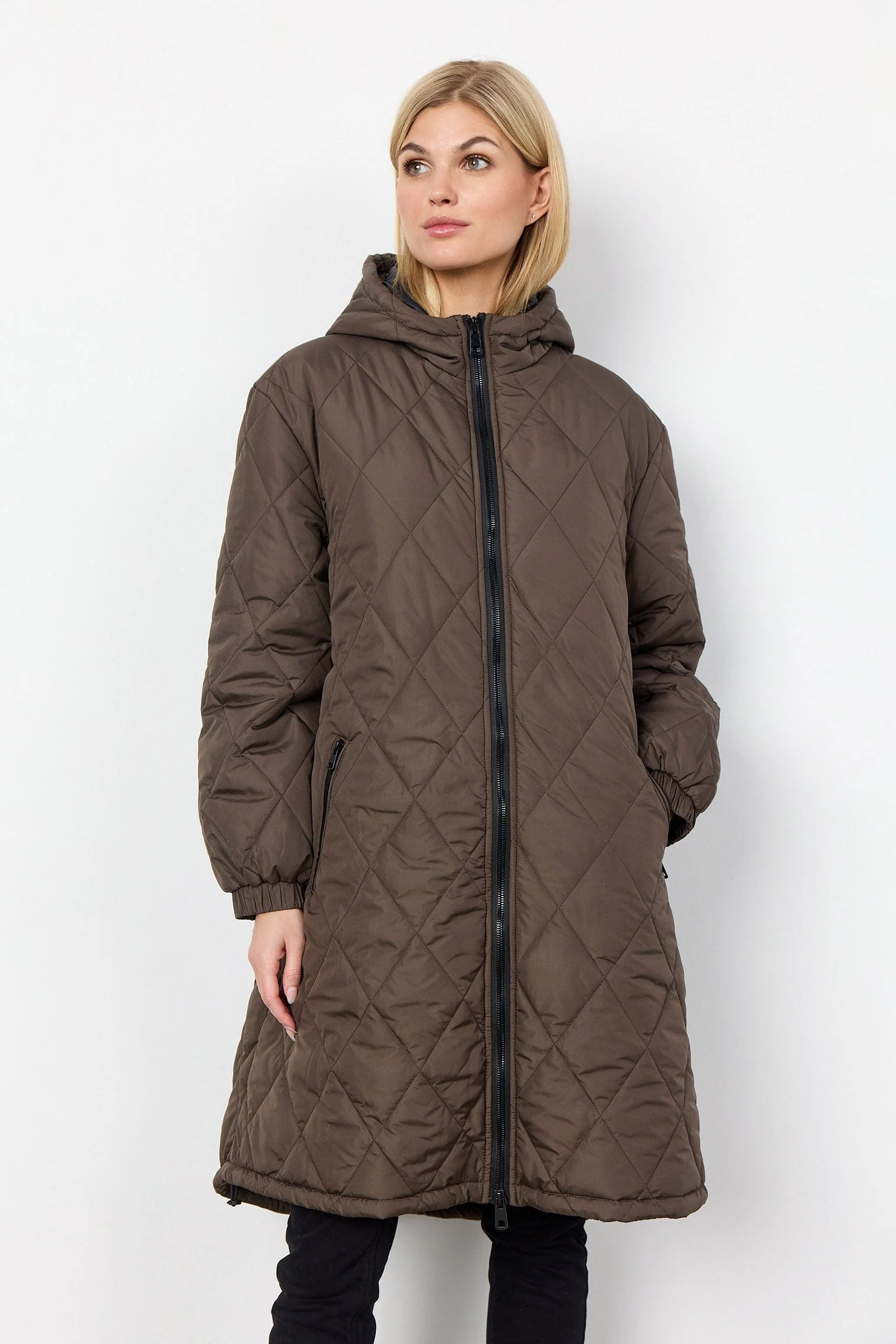 Fenya Quilted Jacket - Dark Army - Image 3