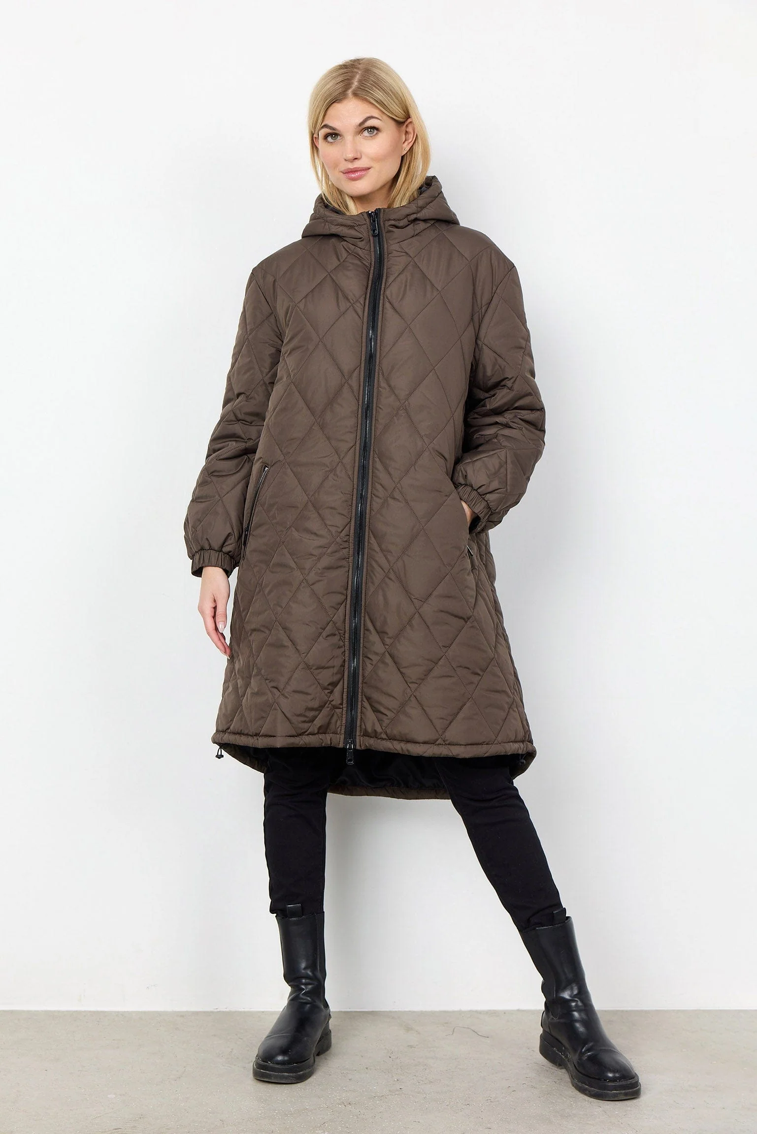 Fenya Quilted Jacket - Dark Army - Image 4