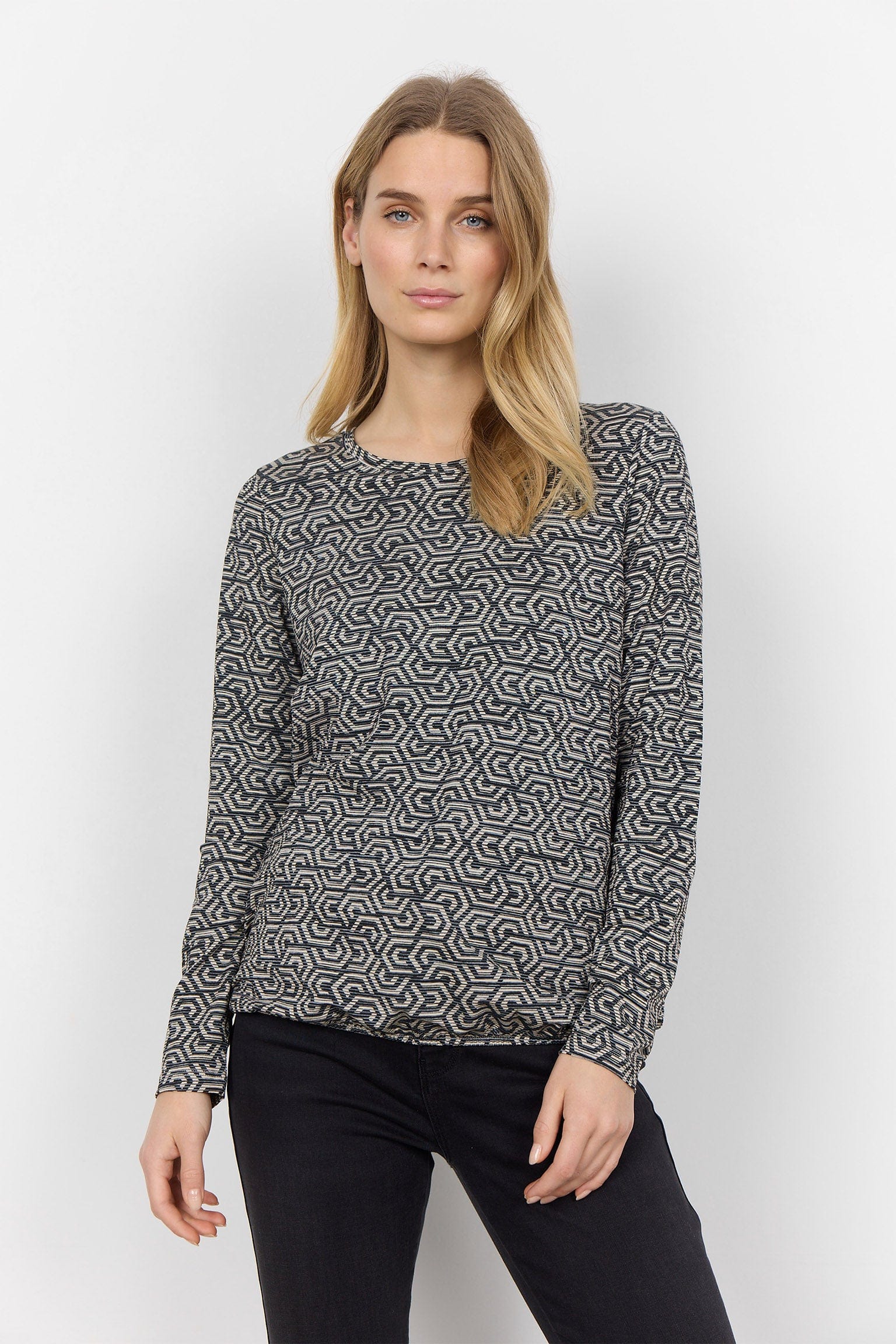 Galina Blouse - Black Combi - Image 2