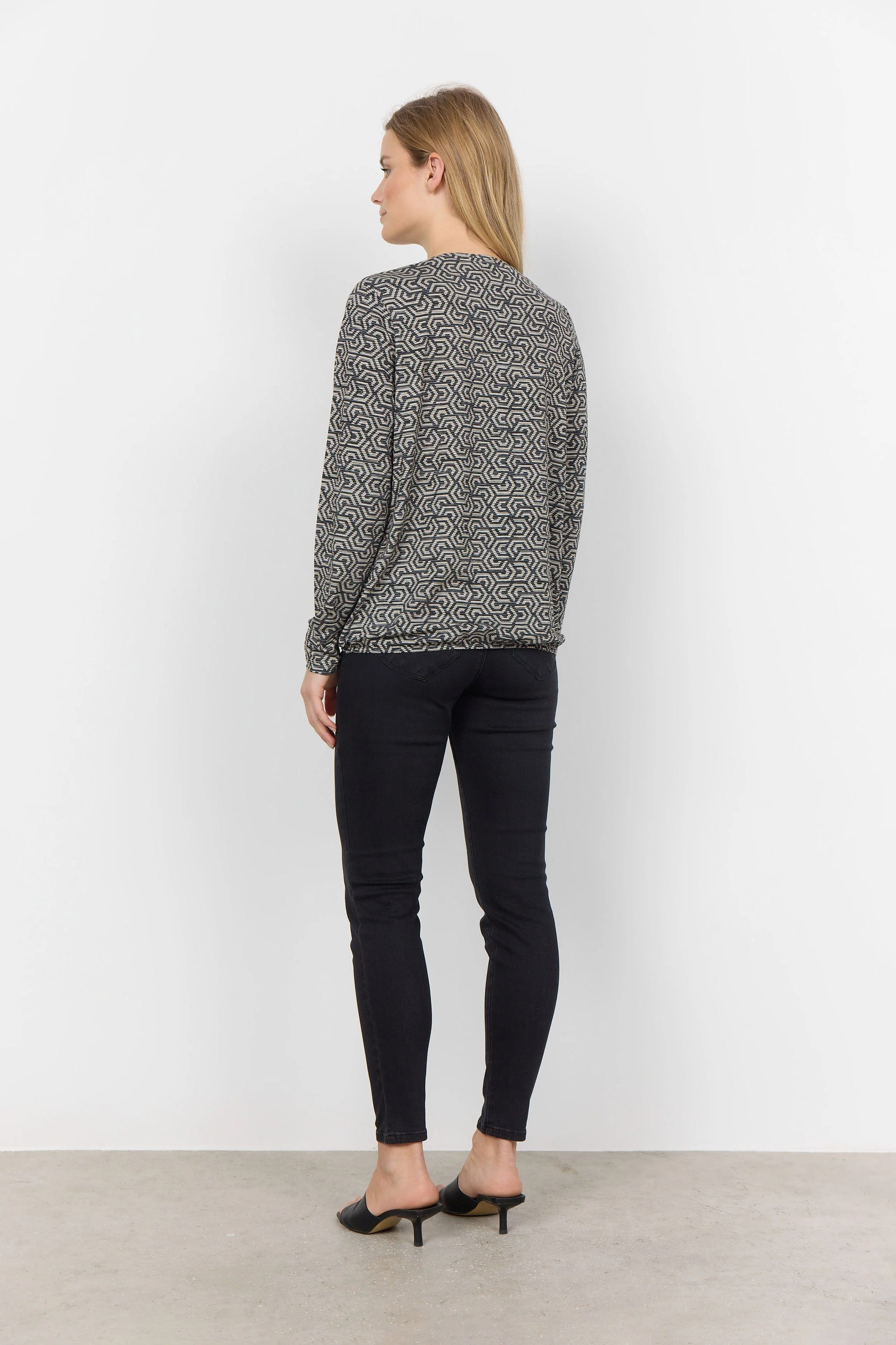 Galina Blouse - Black Combi - Image 4