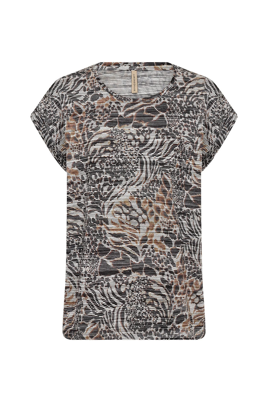 Galina Printed T-Shirt - Hot Fudge Combi