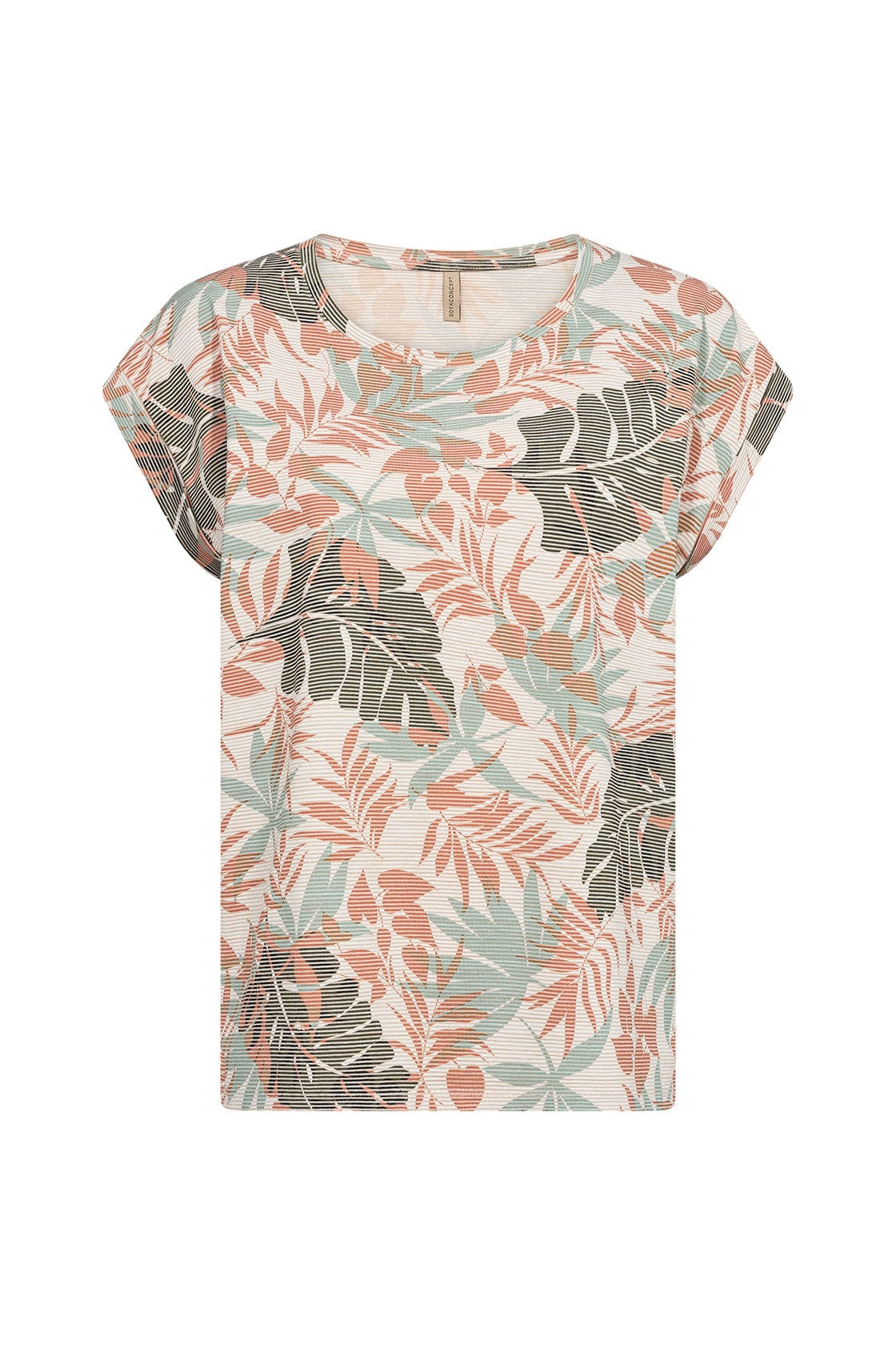 Galina Printed T-Shirt - Papaya Combi