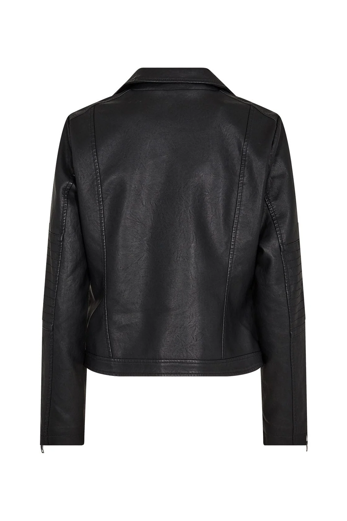 Gunilla Faux Leather Jacket - Black - Image 2