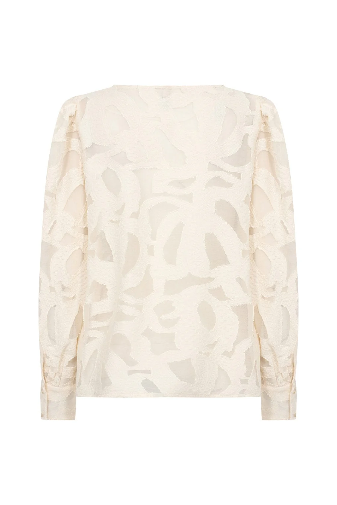 Ibi Jacquard Blouse - Cream - Image 4