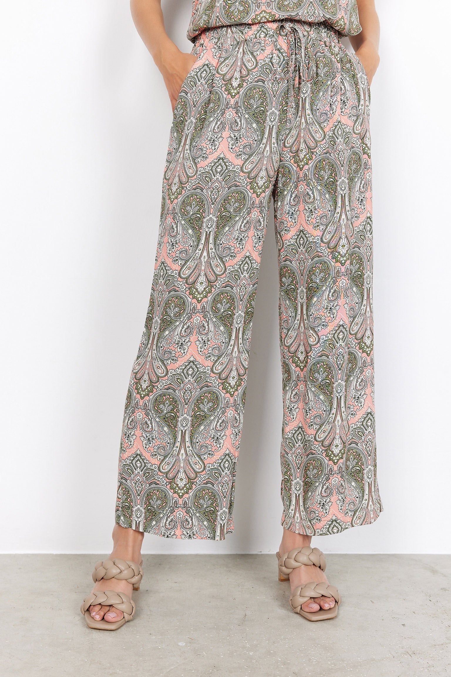Kija Printed Trousers - Coral Haze Combi - Image 2