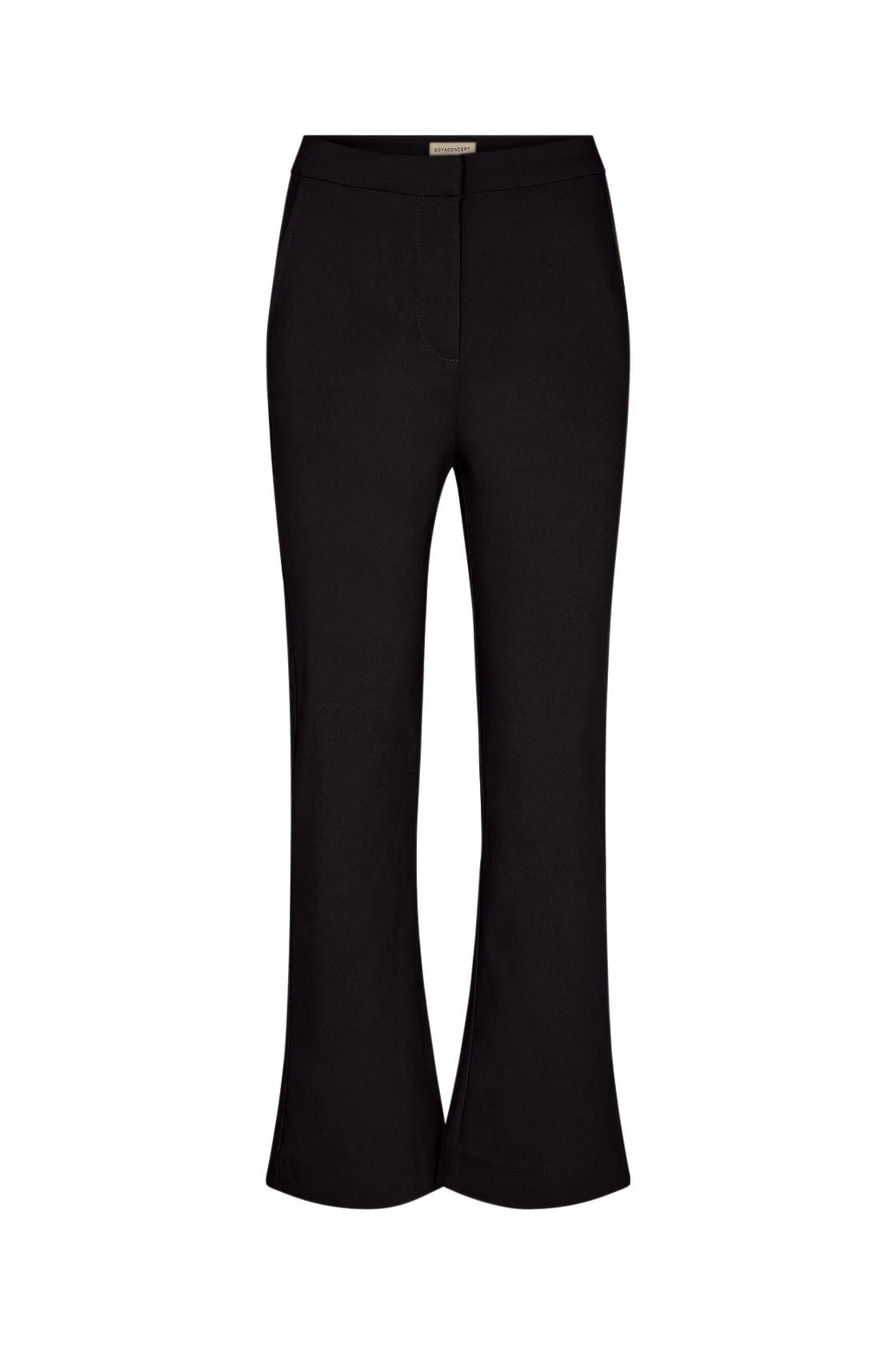 Lilly Cropped Flared Trousers - Black