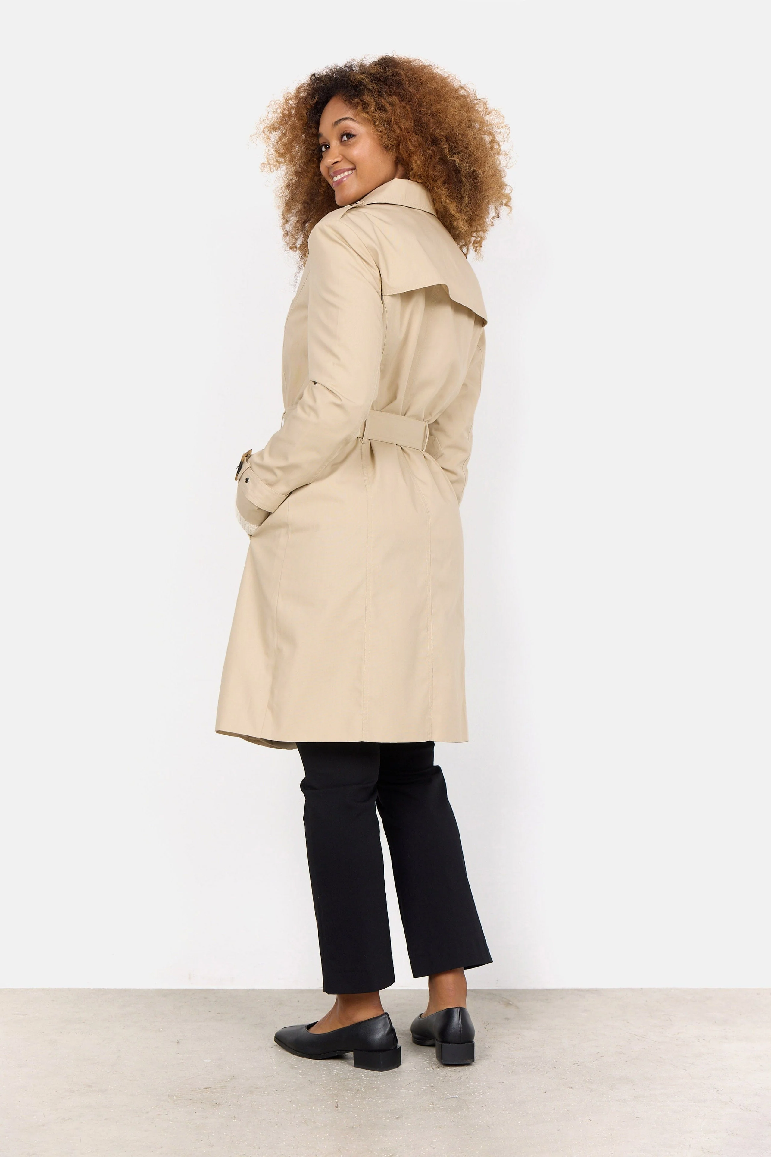 Lora Trench Coat - Sand - Image 4