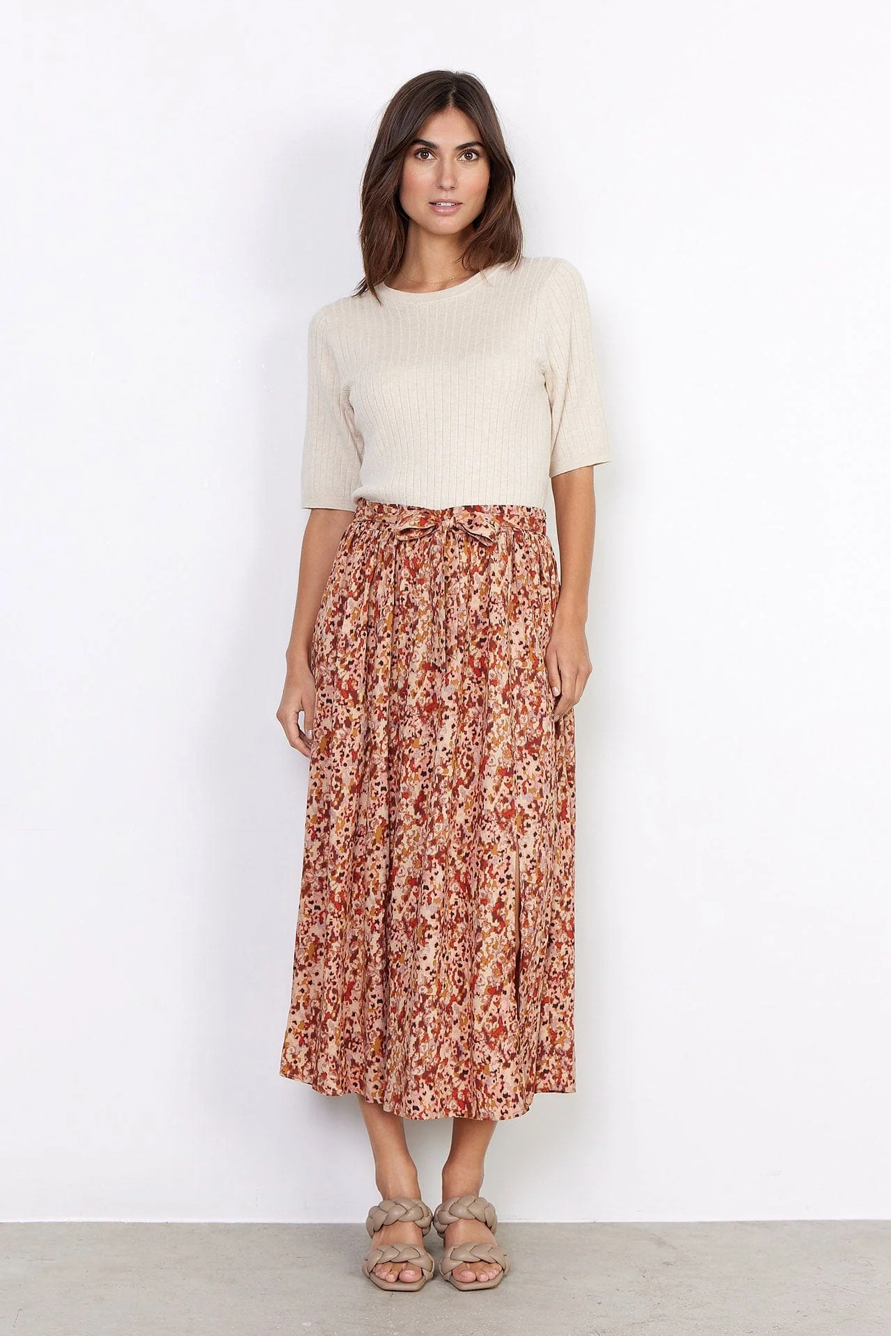 Minea Printed Midi Skirt - Berry Combi - Image 2