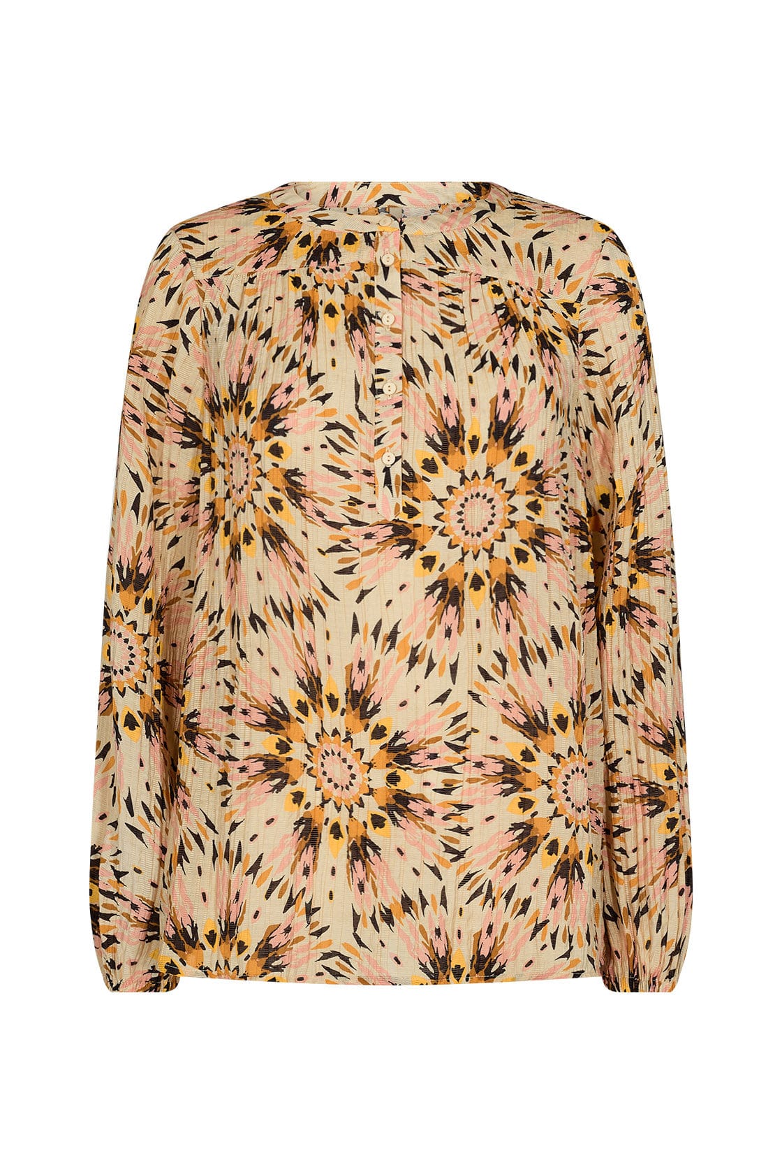 Mirra Printed Blouse - Golden Yellow Combi