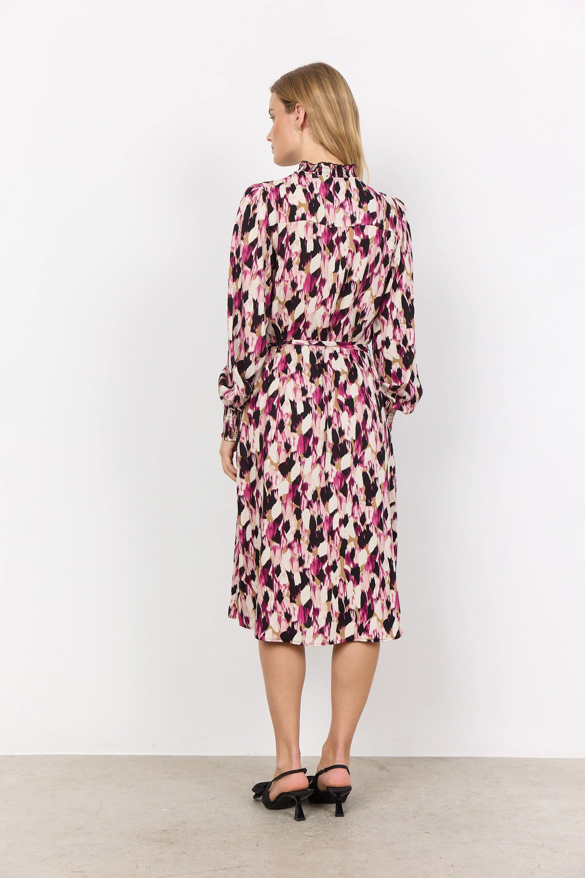 Nanna Printed Dress - Fuchsia Combi - Image 3