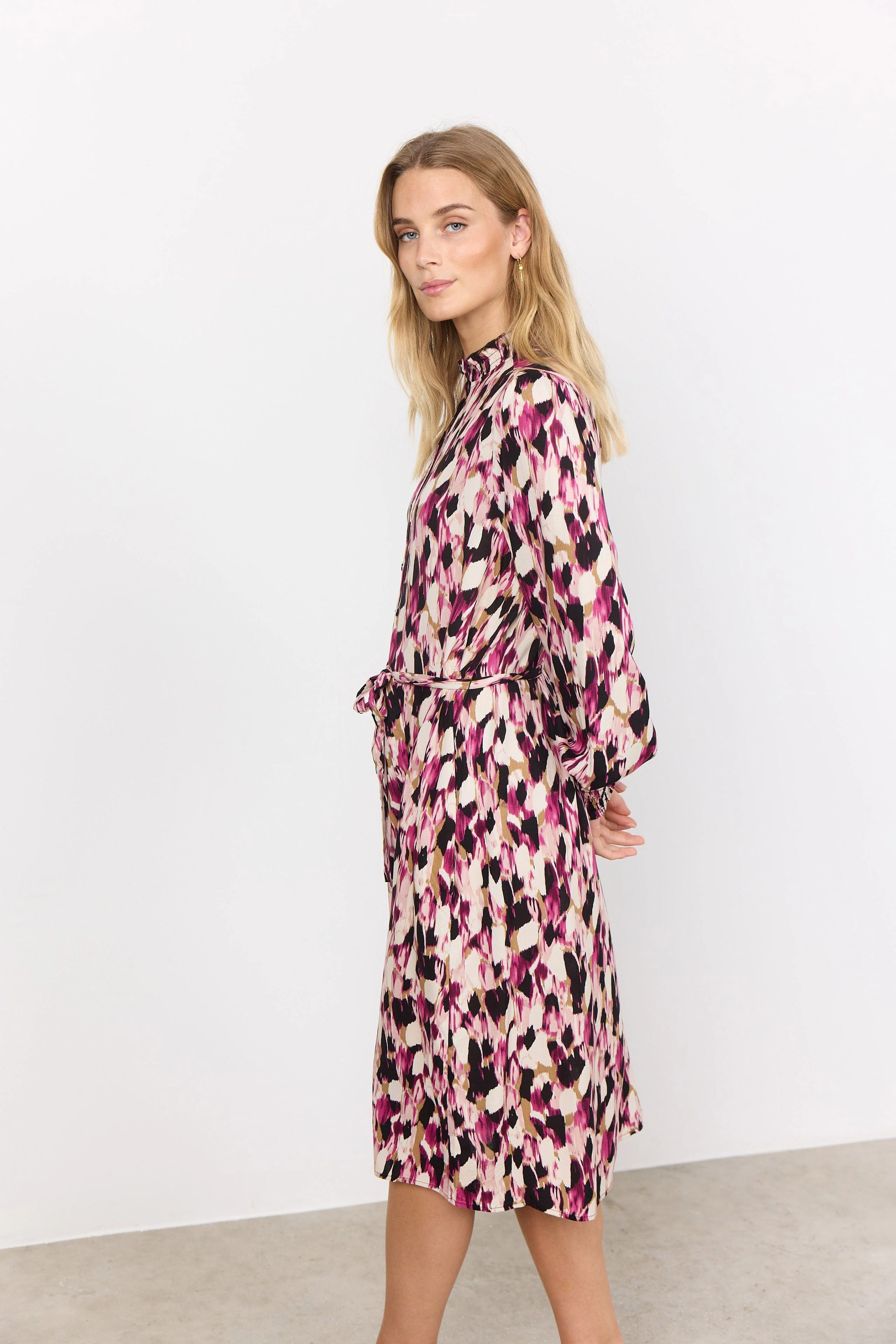 Nanna Printed Dress - Fuchsia Combi - Image 5