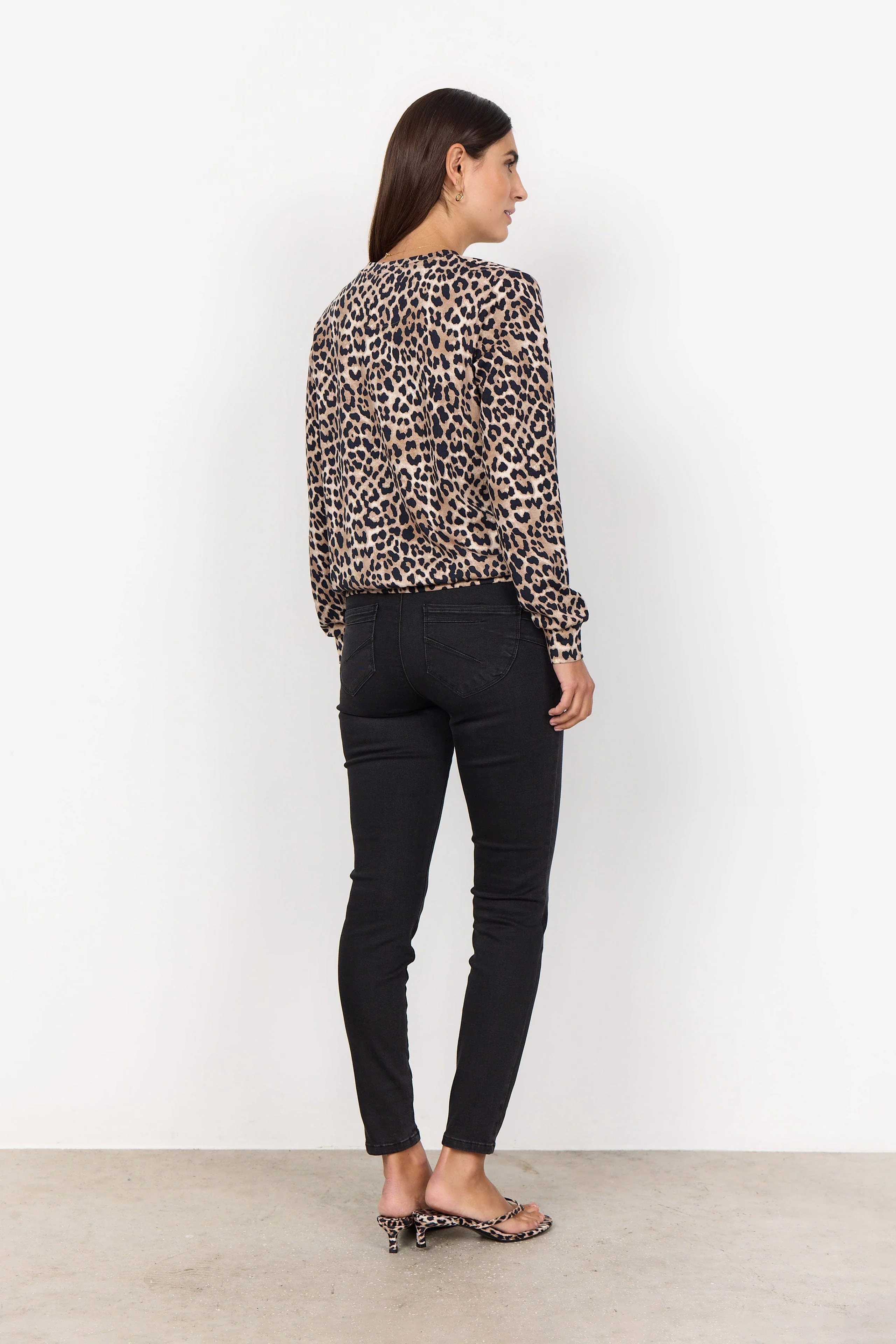 Ophia Leopard Print Top - Sand Combi - Image 4