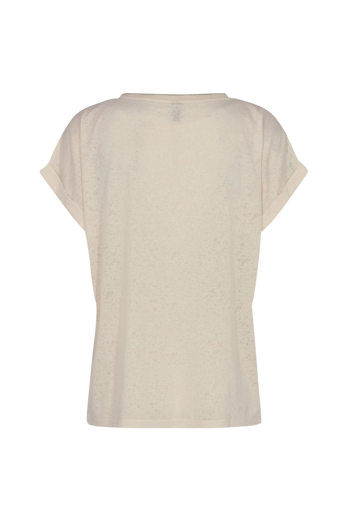 Panik Printed Detail T-Shirt - Cream - Image 2