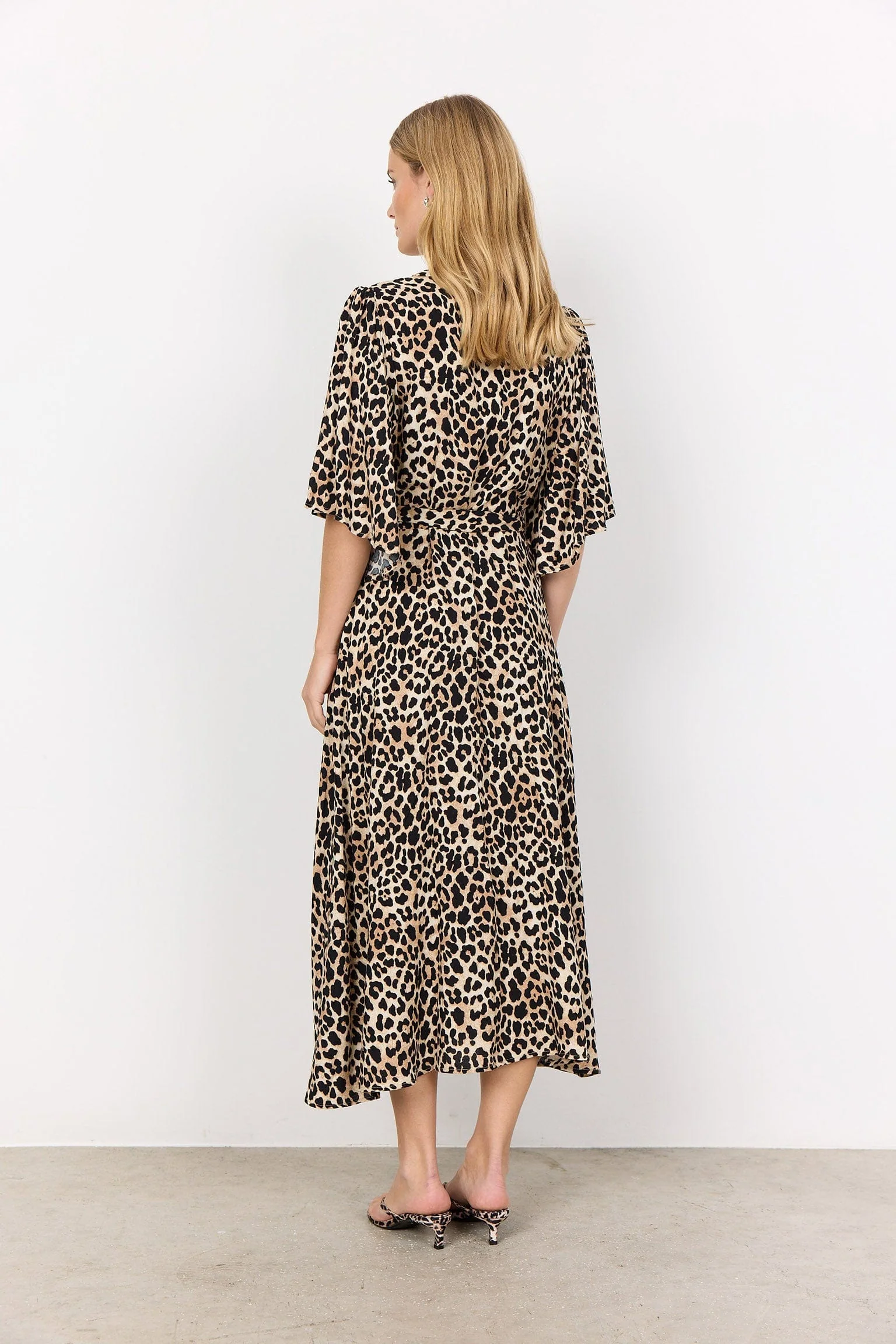 Pietta Leopard Print Midi Dress - Sand Combi - Image 4