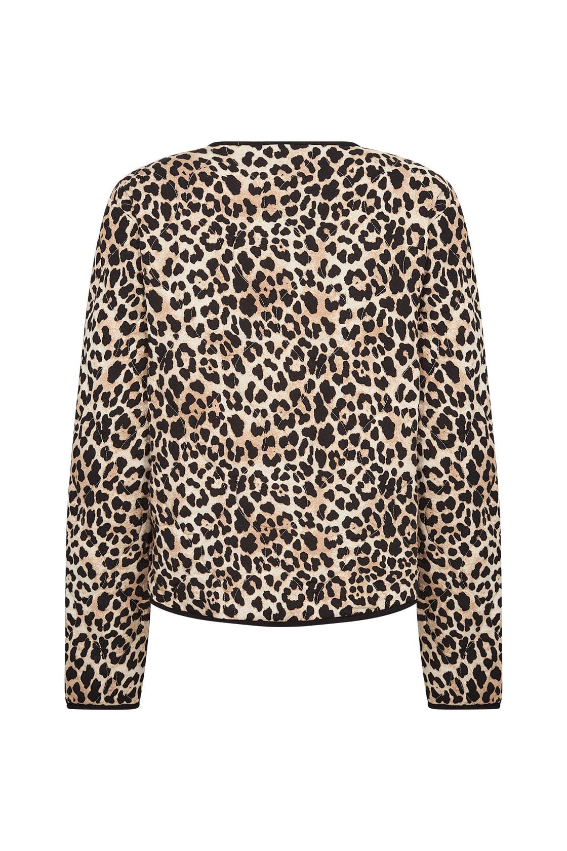 Pietta Leopard Print Quilted Jacket - Sand Combi - Image 8
