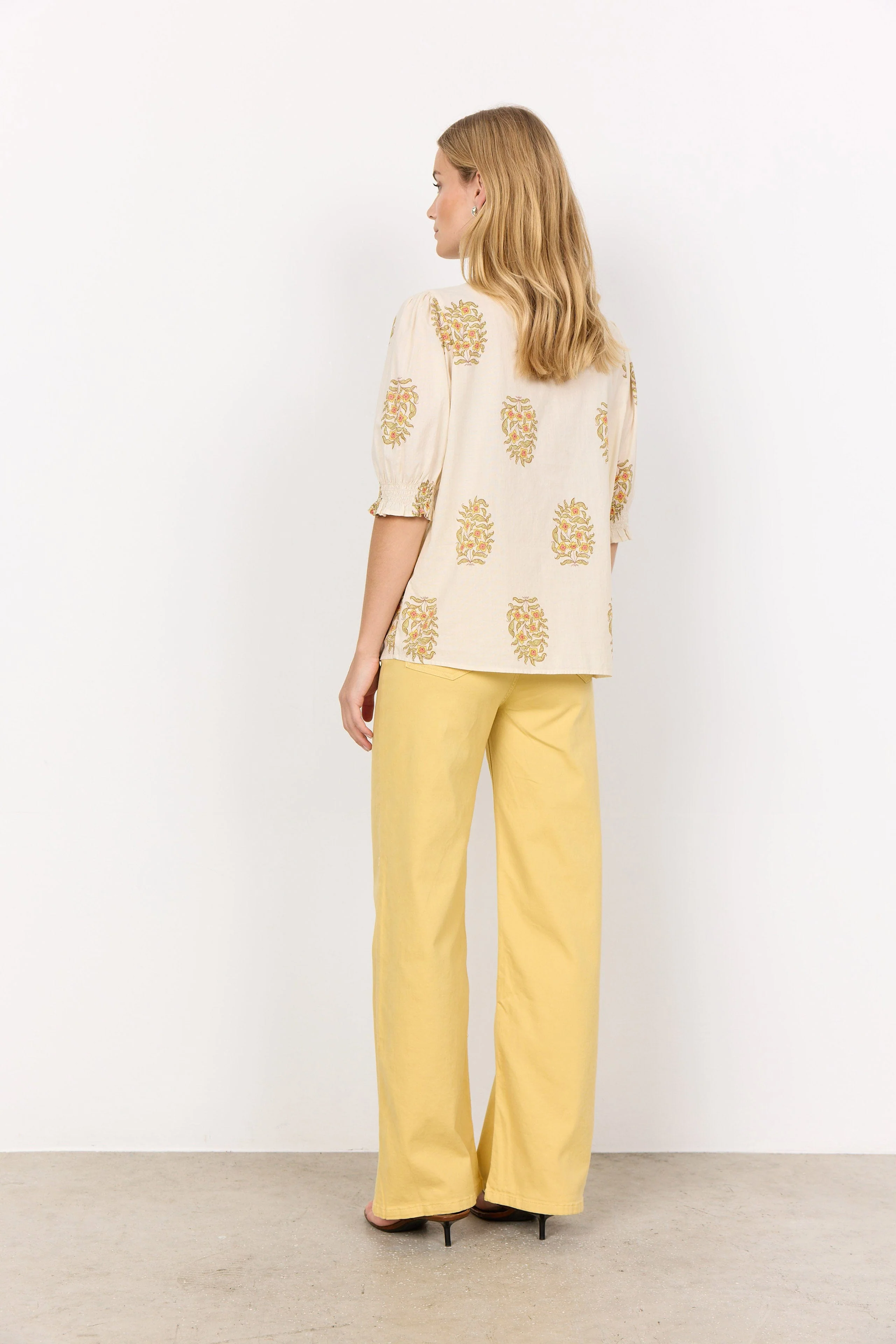 Pompeia Printed Blouse - Cream Combi - Image 4
