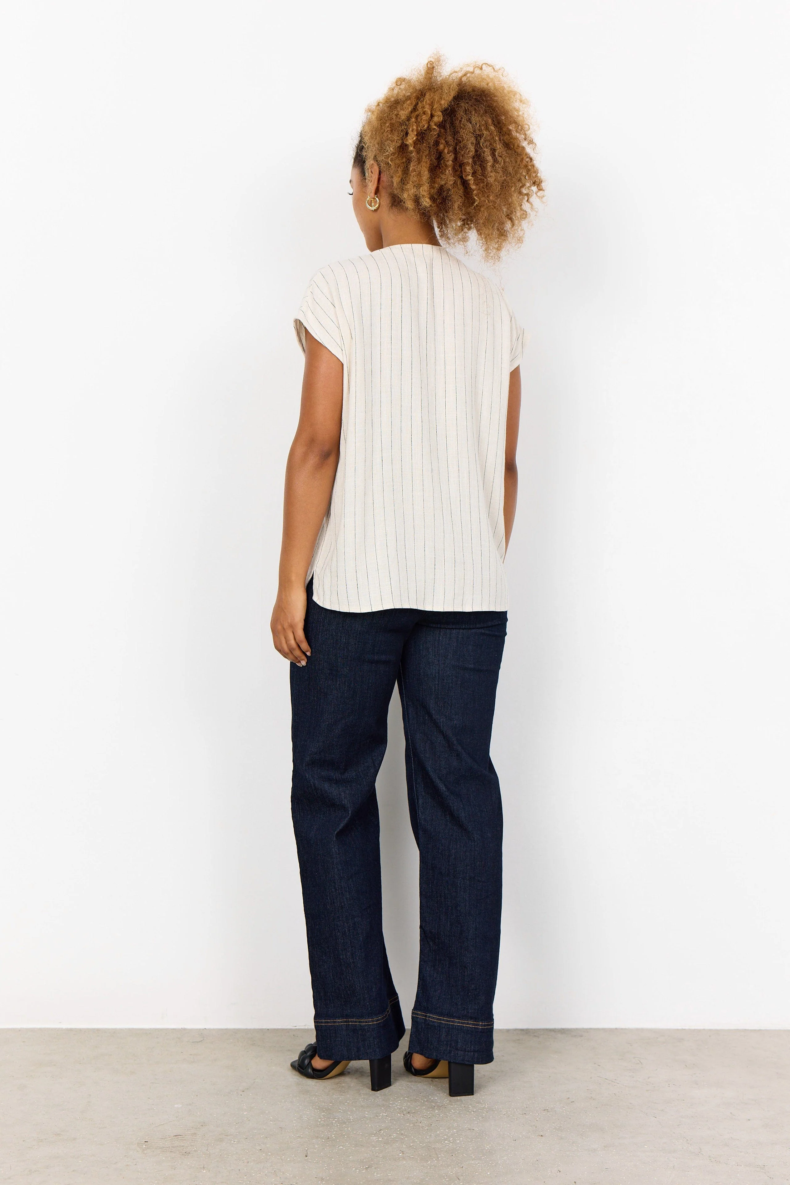 Poula Stripe Top - Cream Combi - Image 4