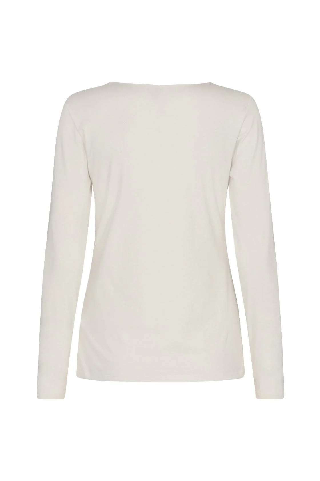 Pylle Plain Long Sleeve Top - Off White - Image 2