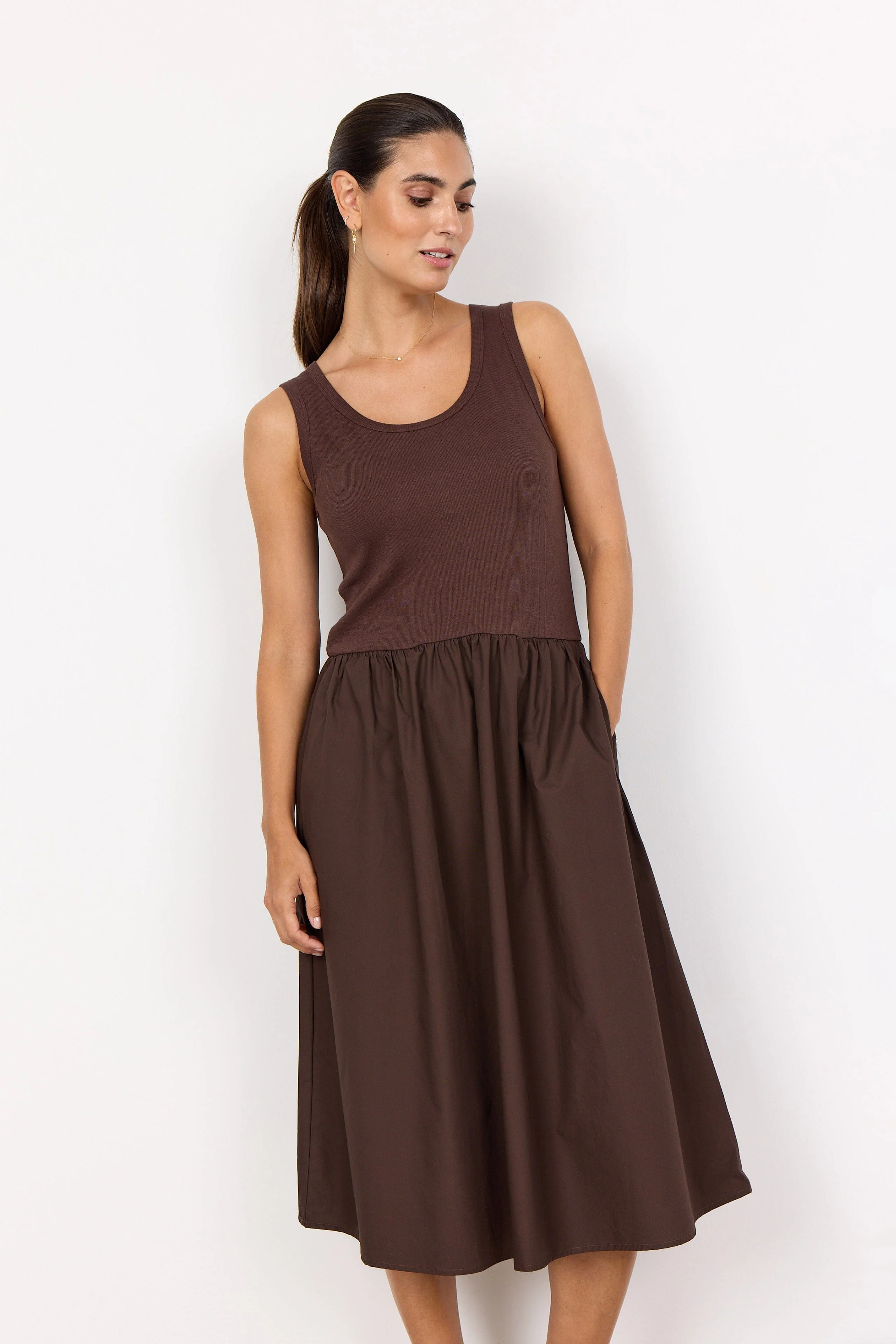 Rachelle Sleeveless Dress - Hot Fudge - Image 6