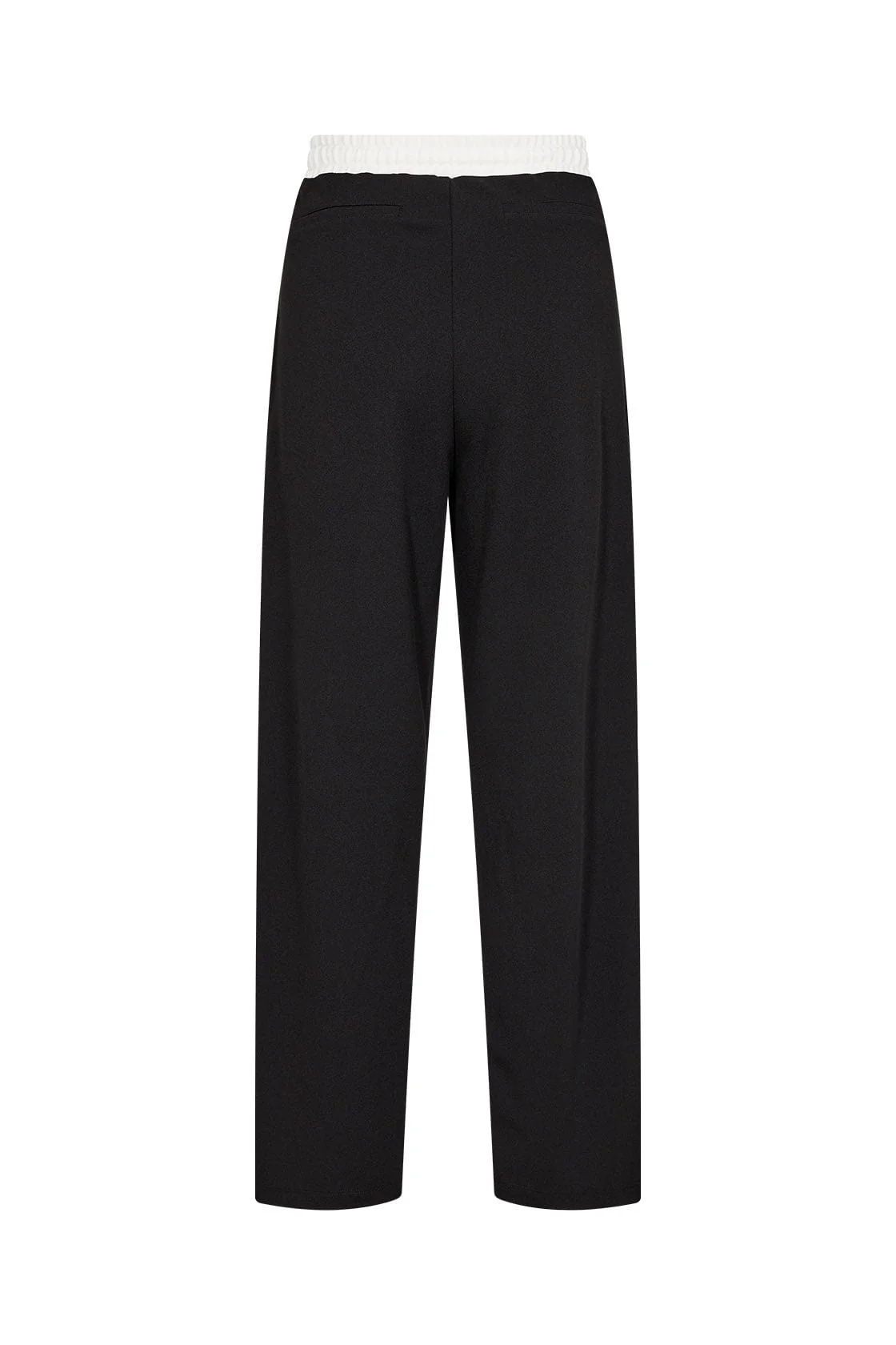 Siham Contrast Elastic Waist Trousers - Black - Image 2