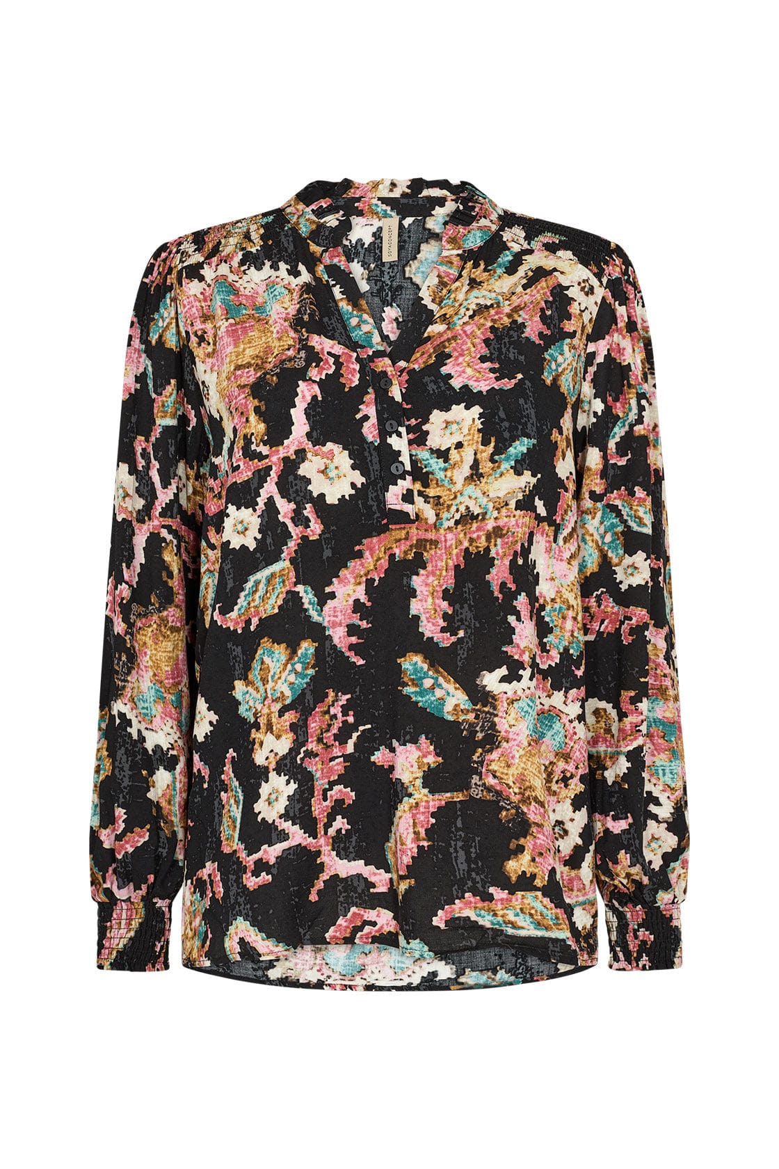 Takari Printed Blouse - Black Combi