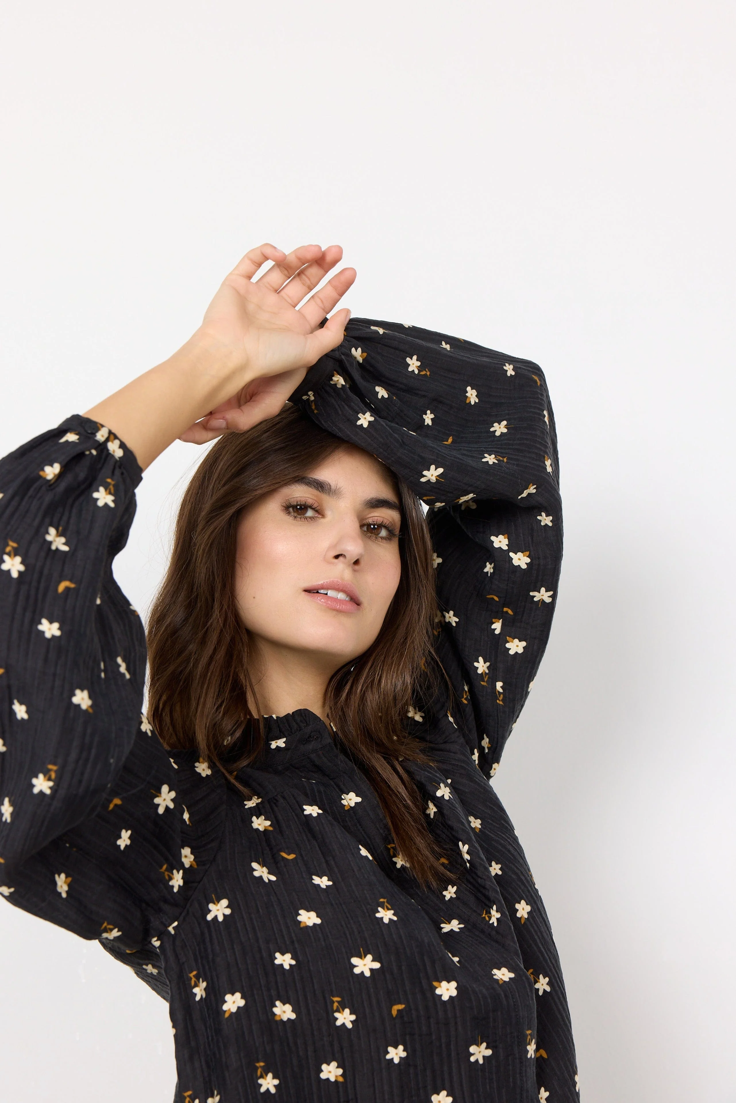 Tama Floral Print Blouse - Black Combi - Image 6