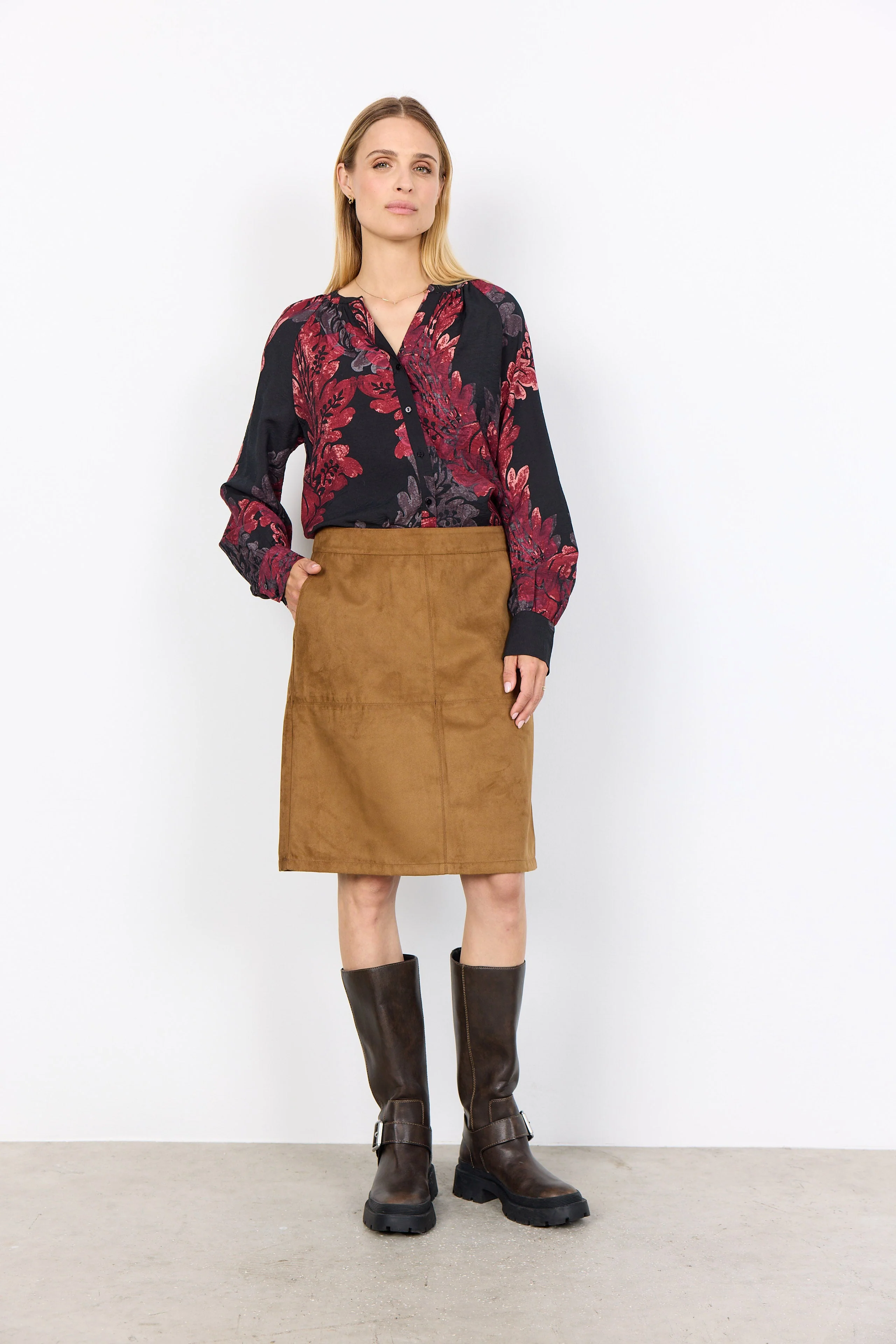 Vaike Printed Blouse - Red Combi - Image 2