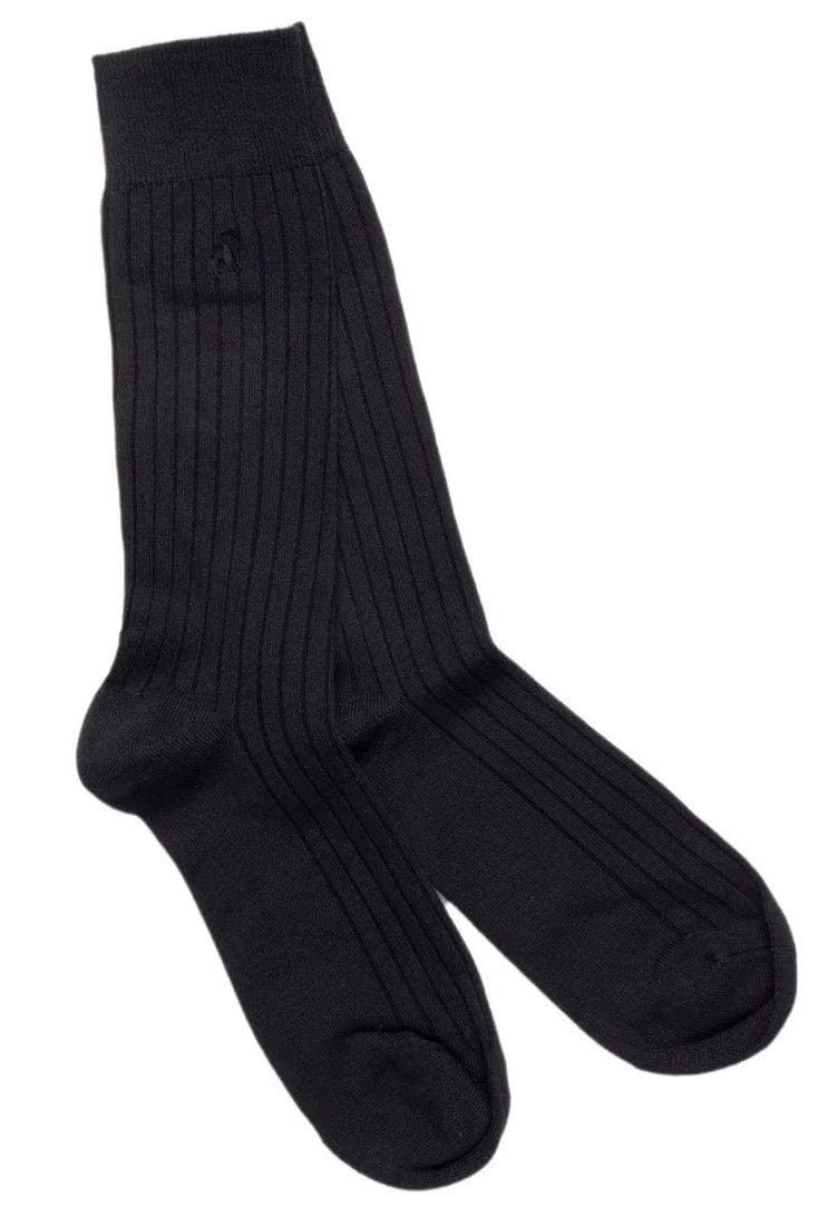 Plain Bamboo Socks - Navy