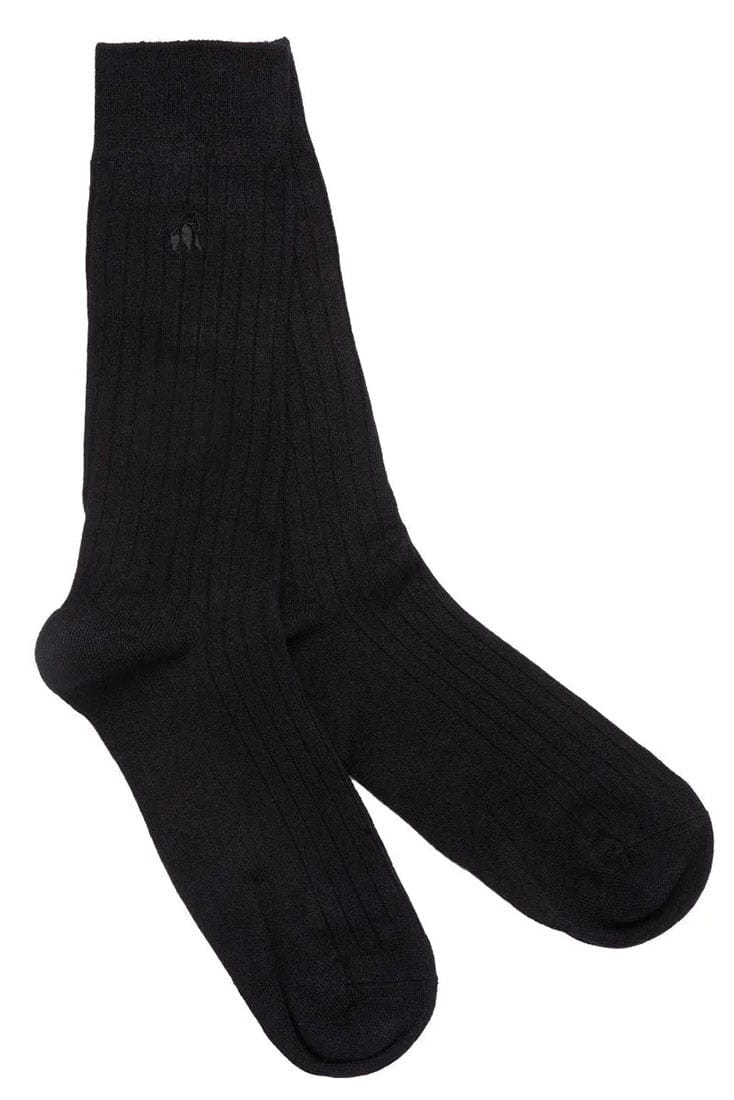 Plain Bamboo Socks - Black