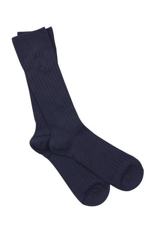 Plain Bamboo Socks - Navy