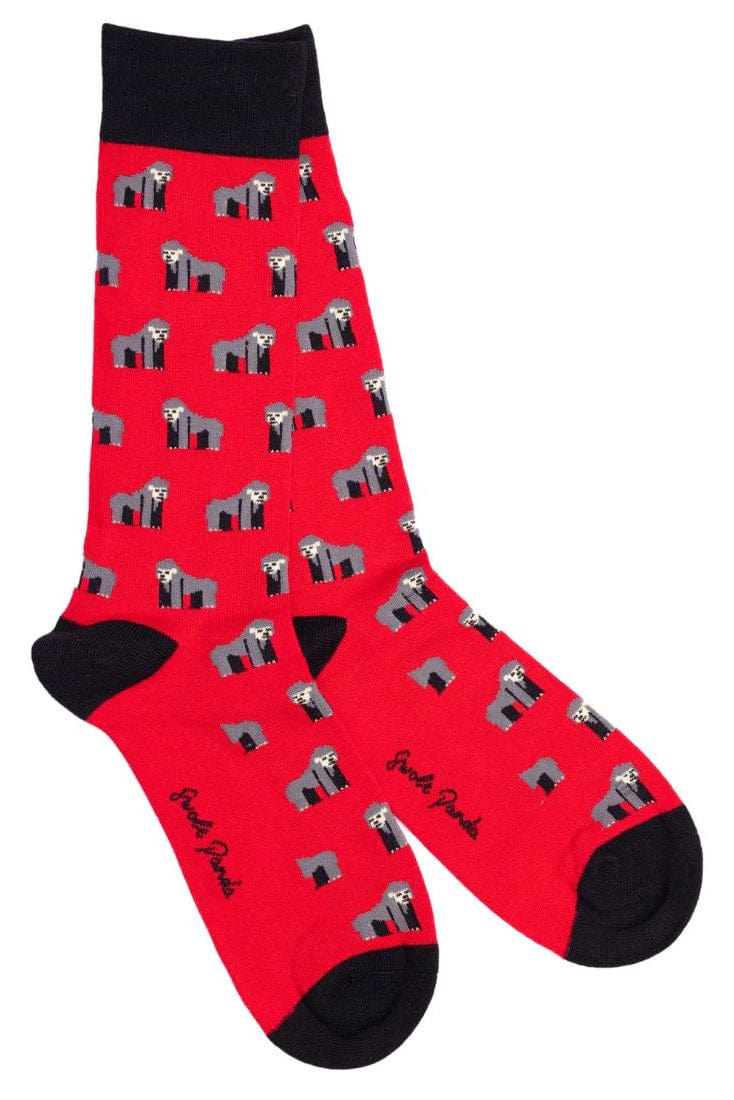 Gorilla Bamboo Socks - Red
