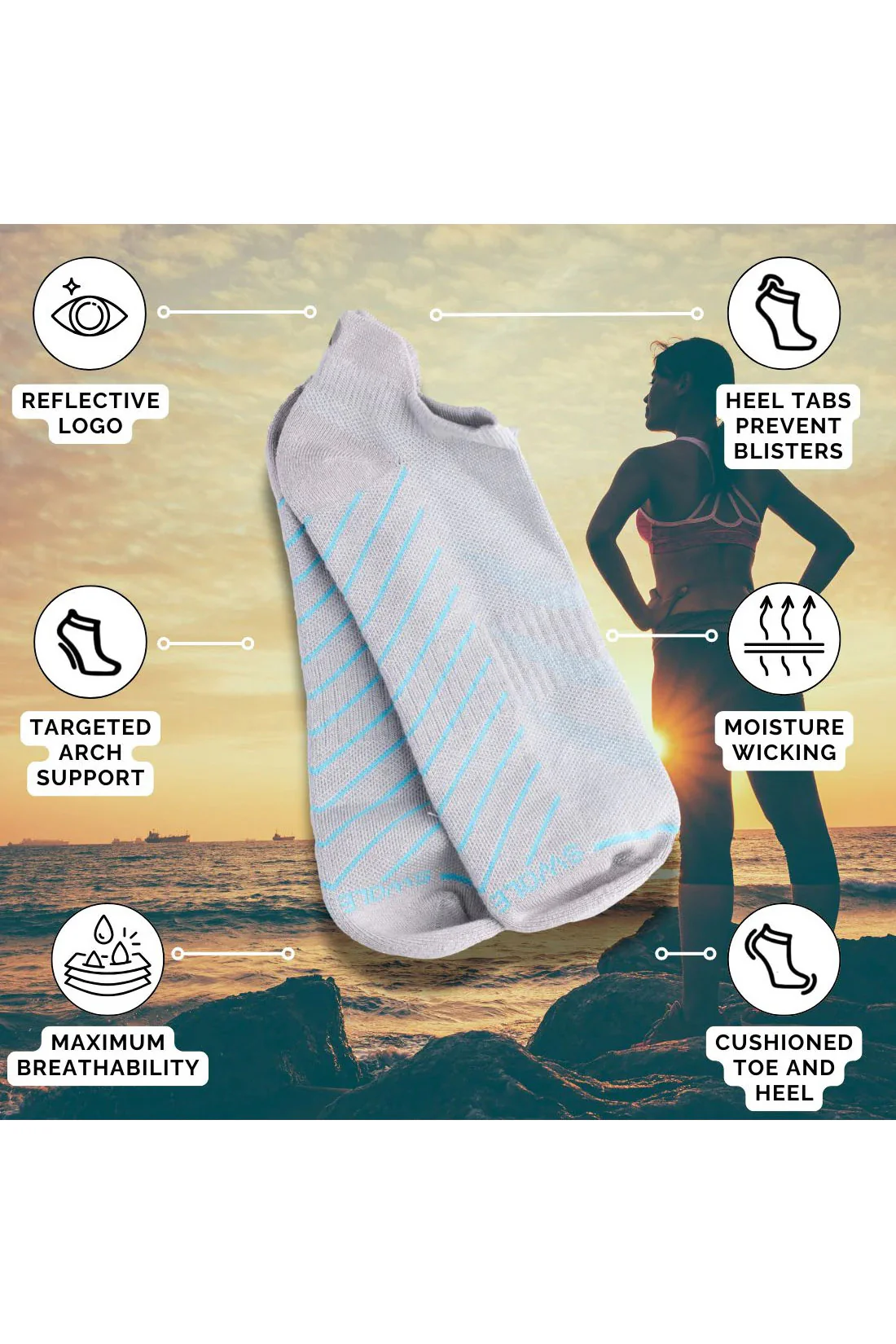 Performance Trainer Socks - Grey - Image 4