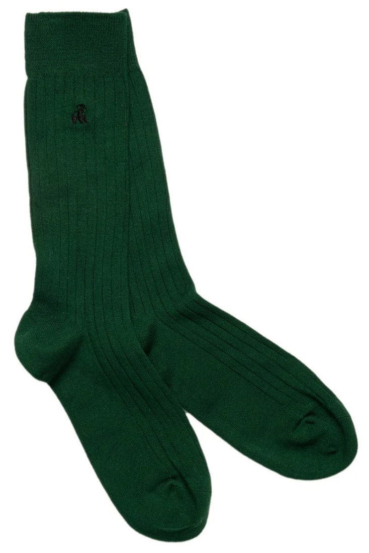 Plain Bamboo Socks - Racing Green
