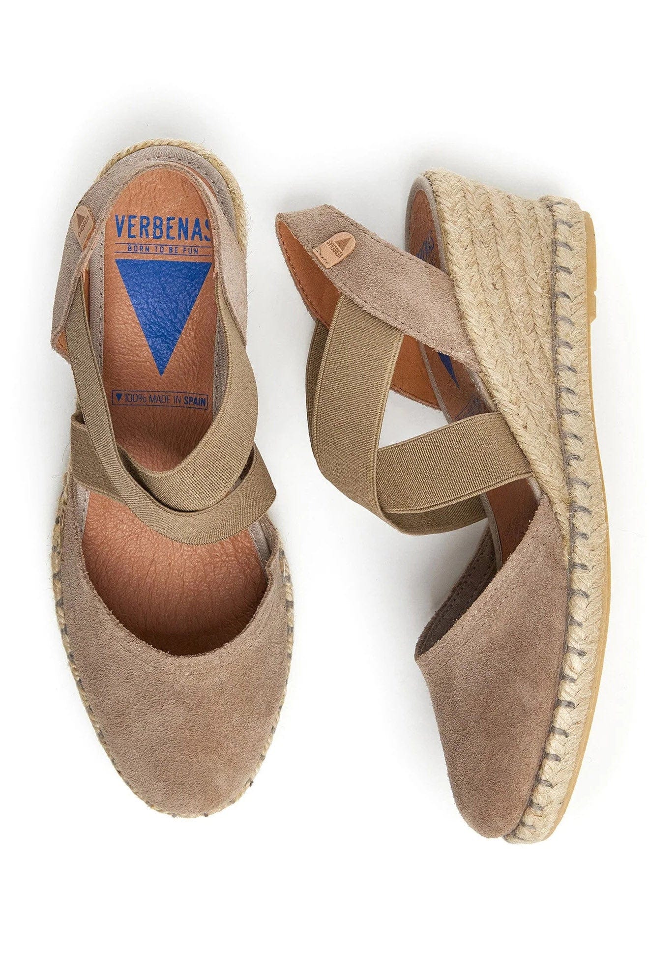 Mila Serraje Suede Leather Espadrille Sandals - Piedra - Image 3