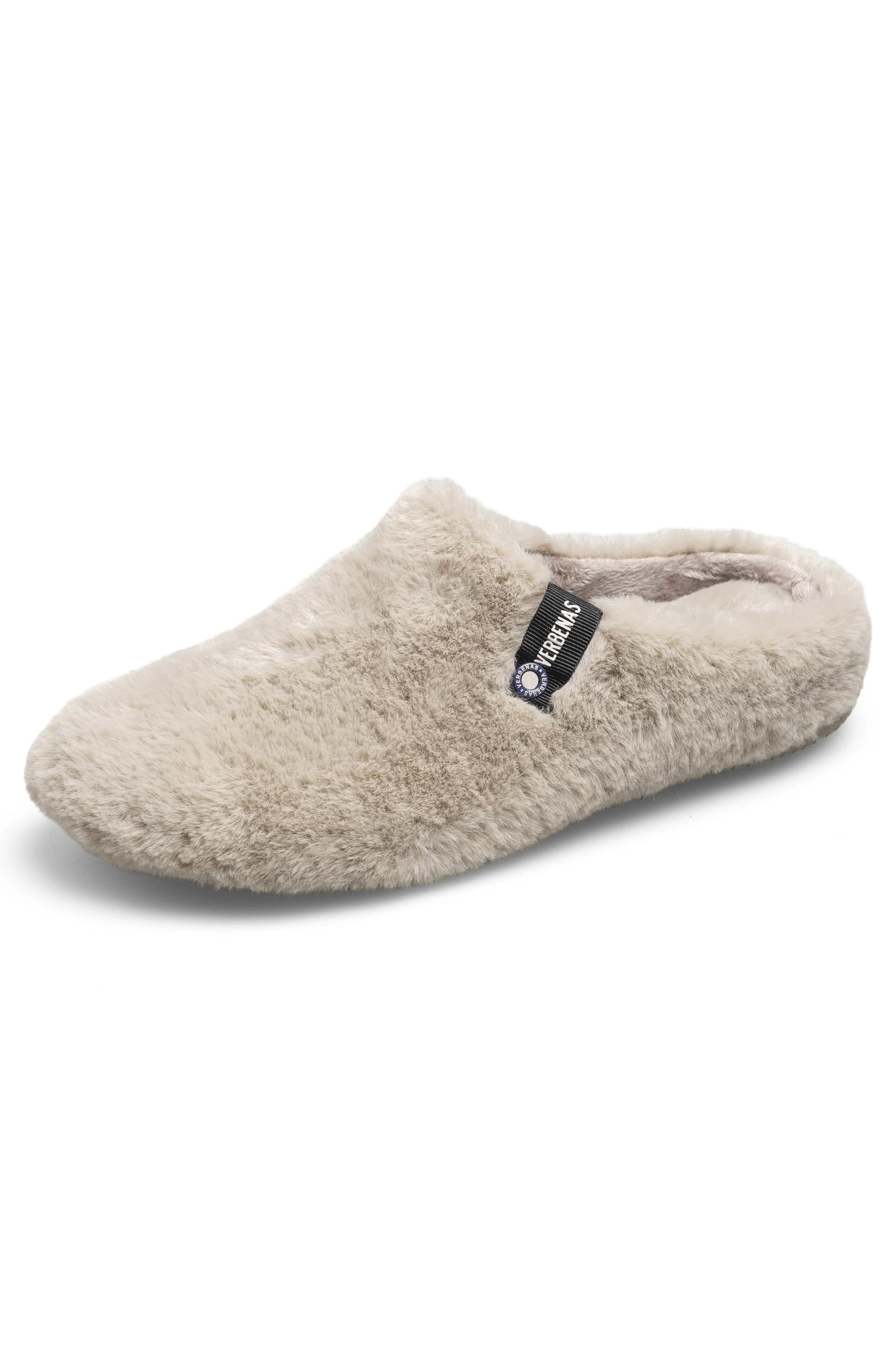 York Groseto Faux Fur Mule Slippers - Piedra