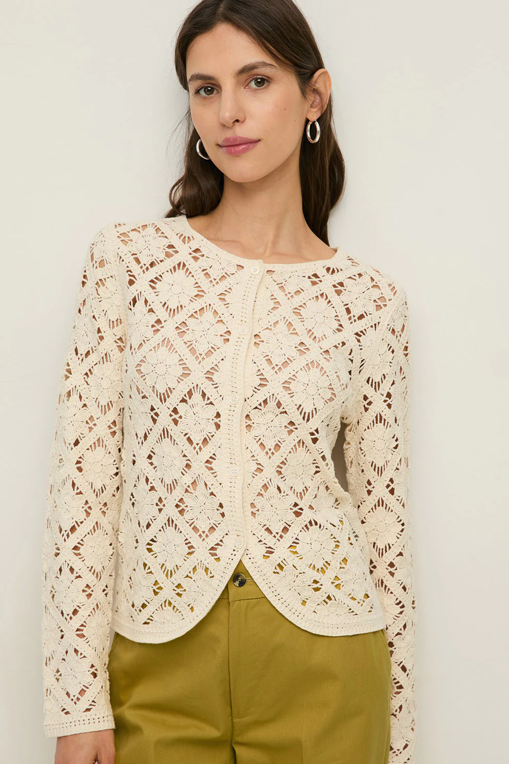 Crochet Cardigan - Ecru