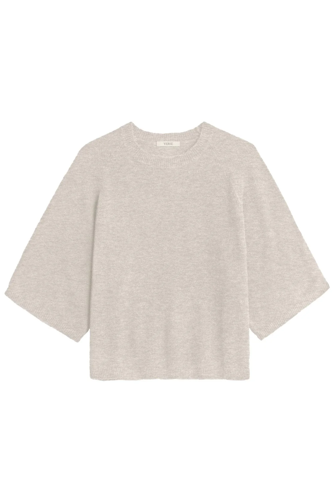 Half Sleeve Knit Jumper - Stone