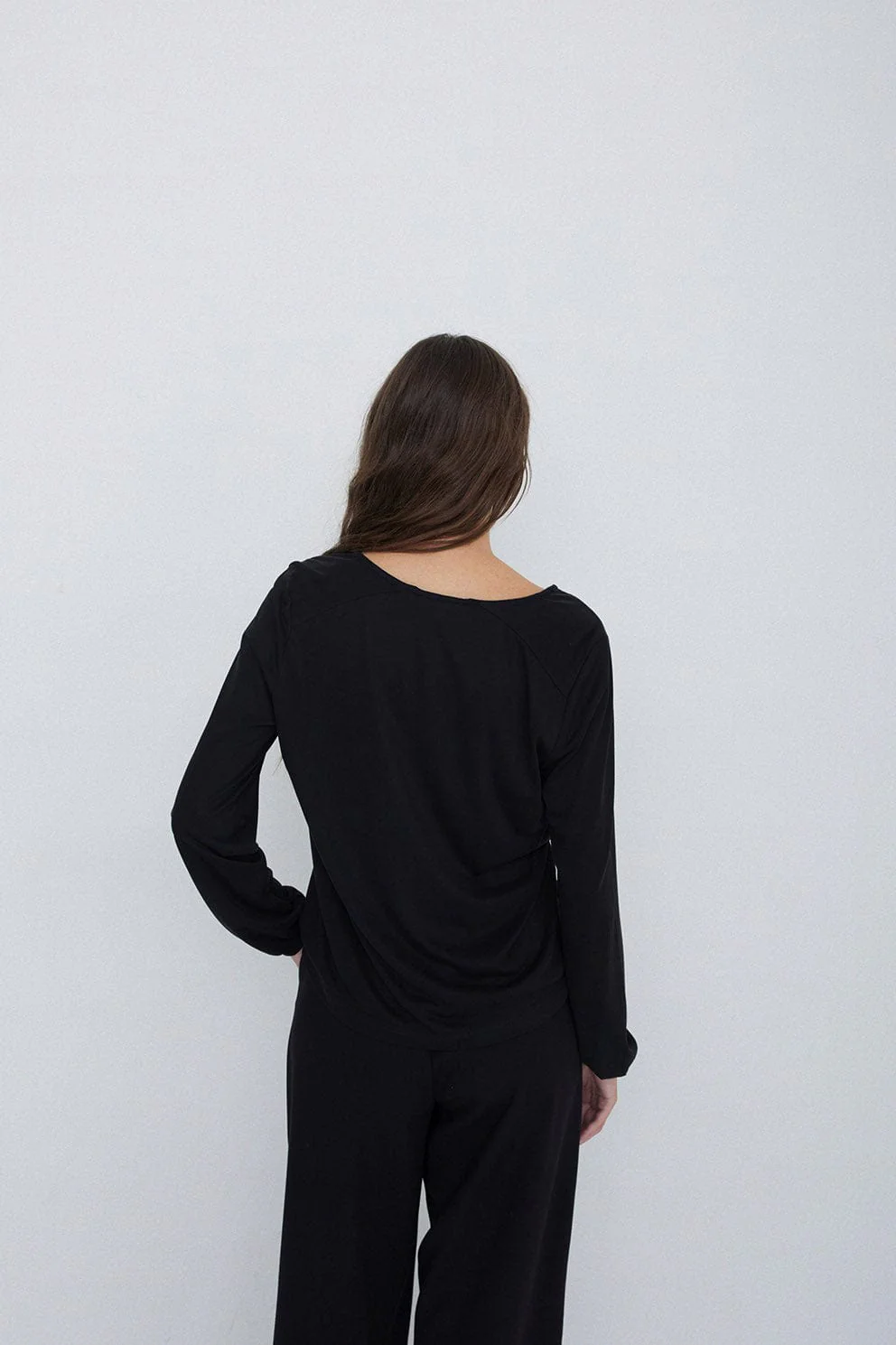 Long Sleeve Top - Black - Image 3