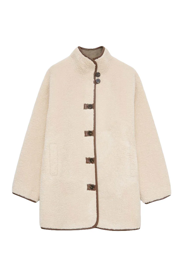 Shearling Coat - Ecru