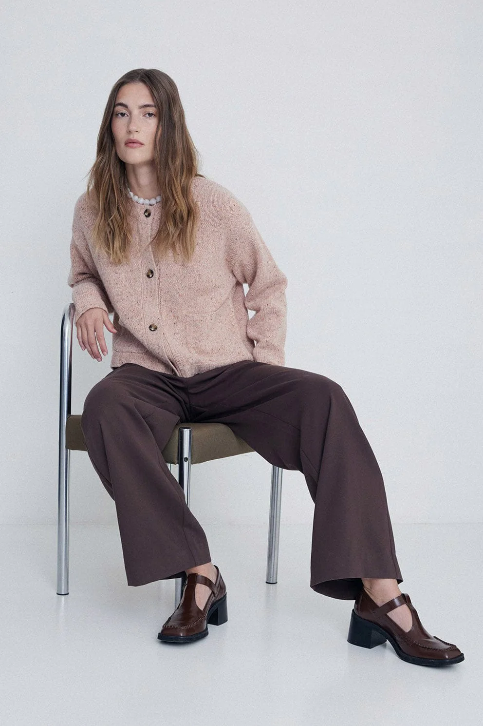 Wool Cardigan - Pink - Image 9